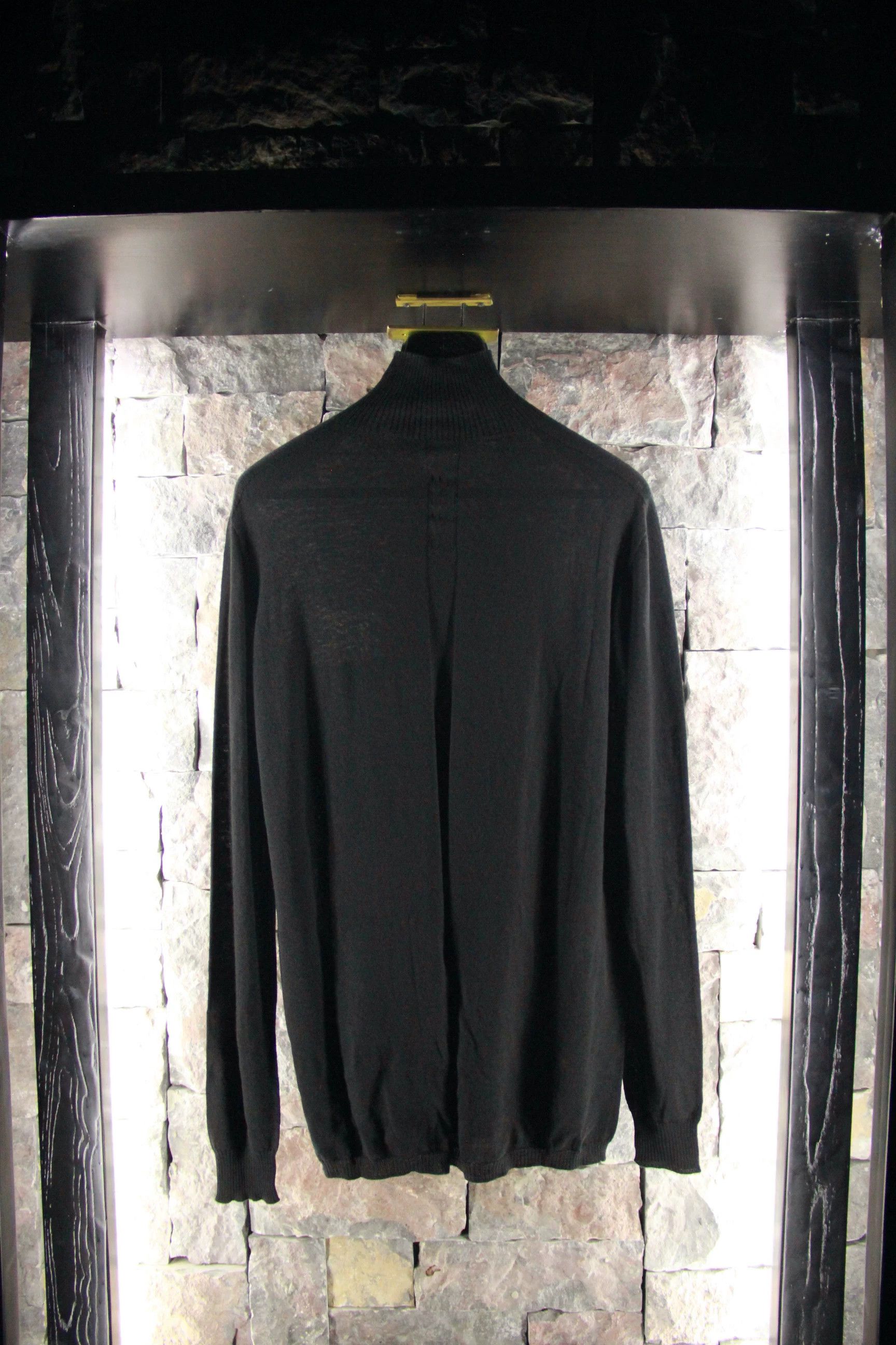 Rick Owens Rick Owens Black Sweater Men m Size US M / EU 48-50 / 2 - 2 Thumbnail