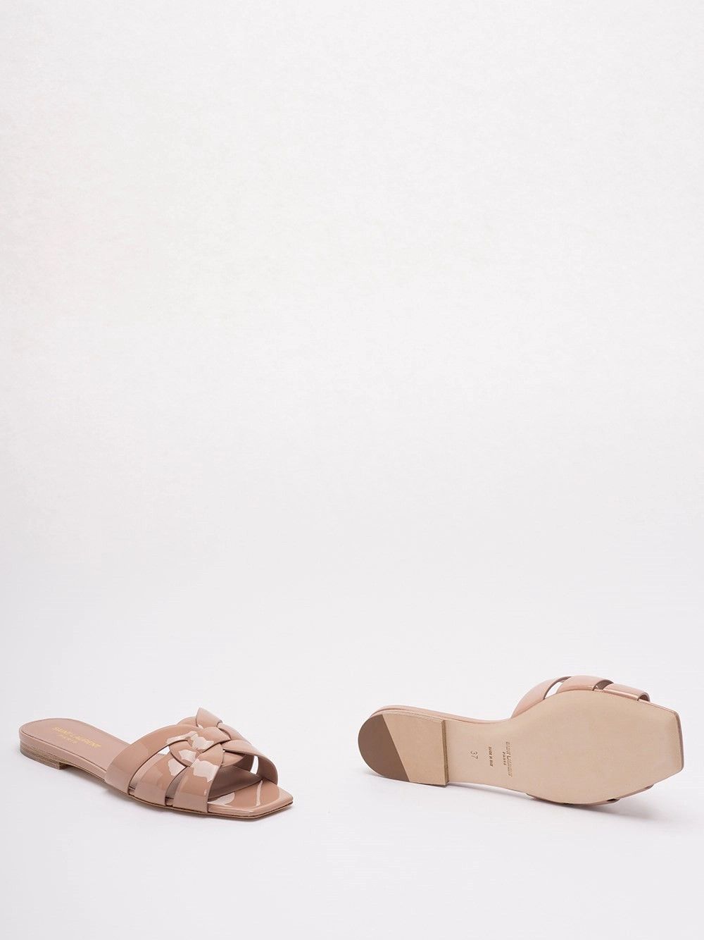 Saint Laurent Paris `Tribute` Flat Sandals Size US 7 / IT 37 - 4 Thumbnail