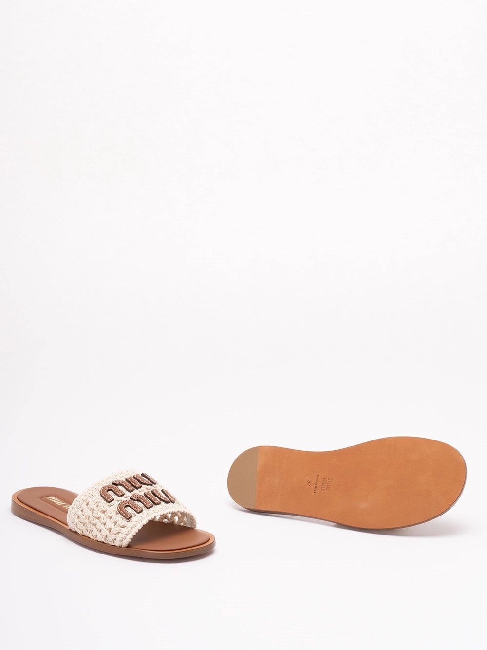 Miu Miu Crochet Slides Size US 10 / IT 40 - 4 Thumbnail