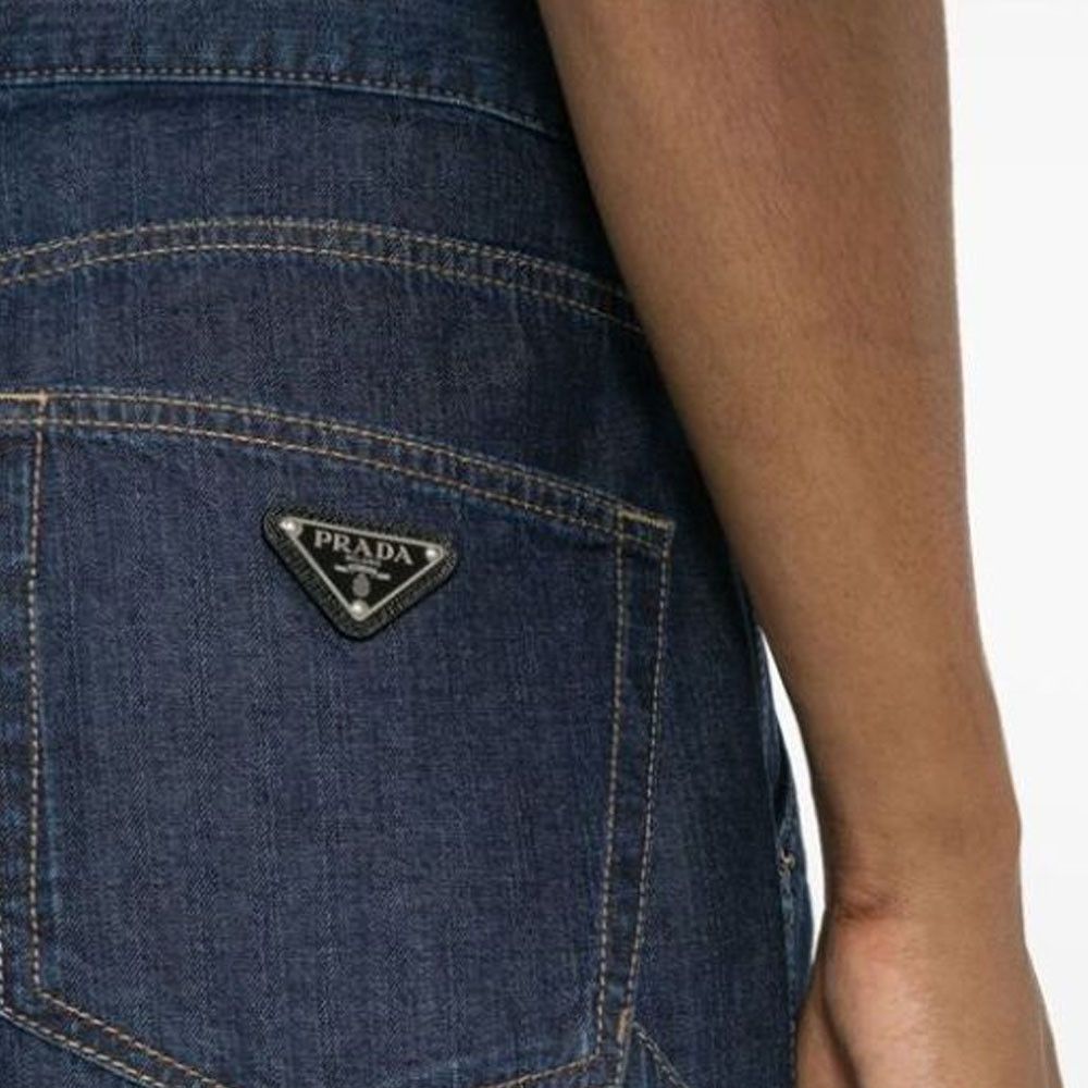 Prada Prada Logo Patch Denim Bermuda Shorts Size 33 Size US 33 - 9 Thumbnail