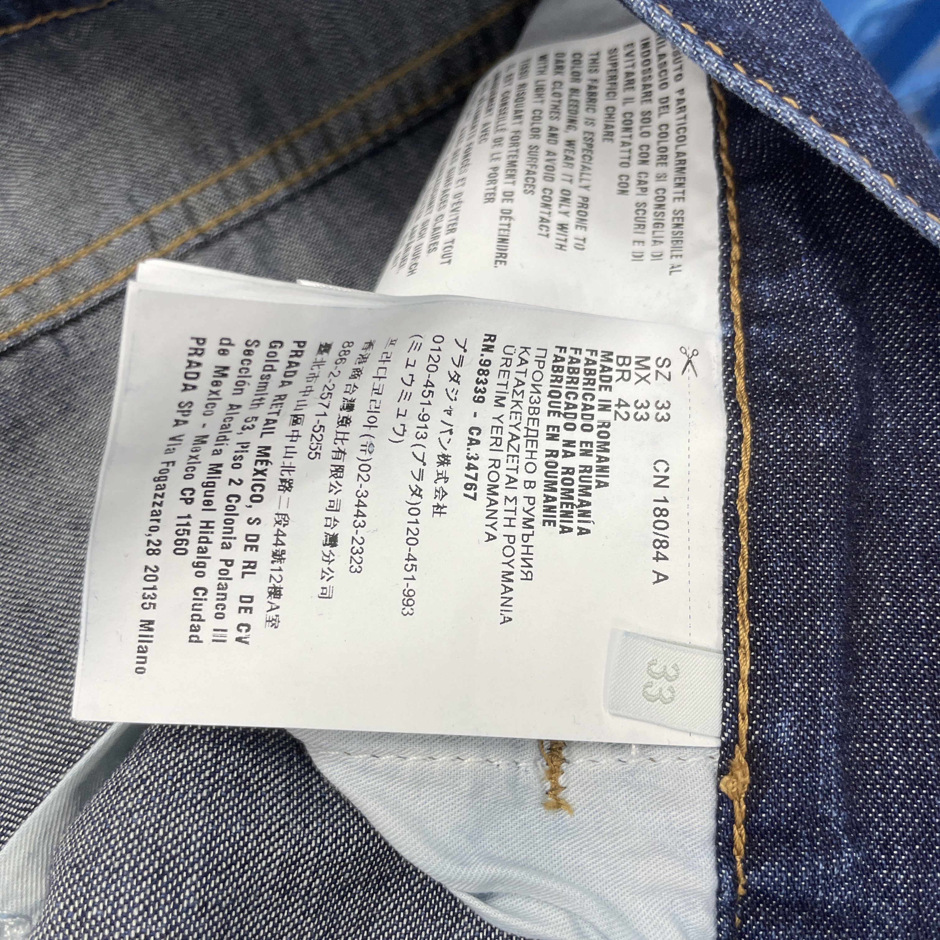 Prada Prada Logo Patch Denim Bermuda Shorts Size 33 Size US 33 - 4 Thumbnail
