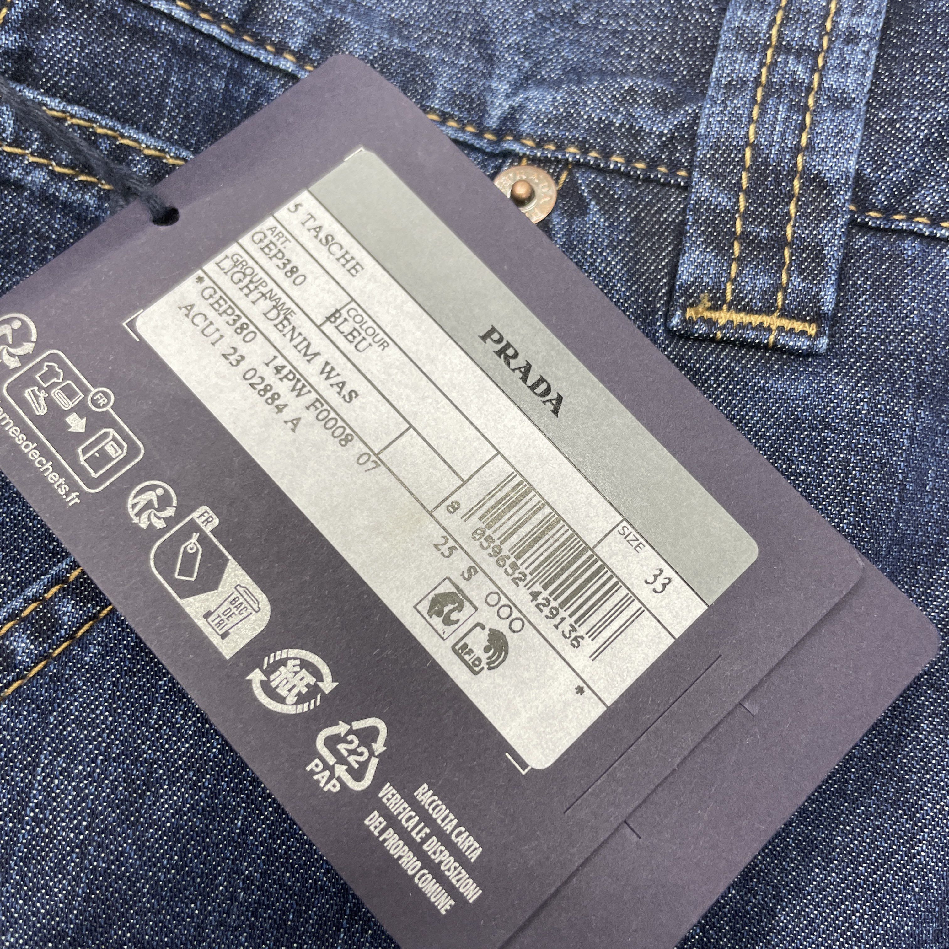 Prada Prada Logo Patch Denim Bermuda Shorts Size 33 Size US 33 - 5 Thumbnail