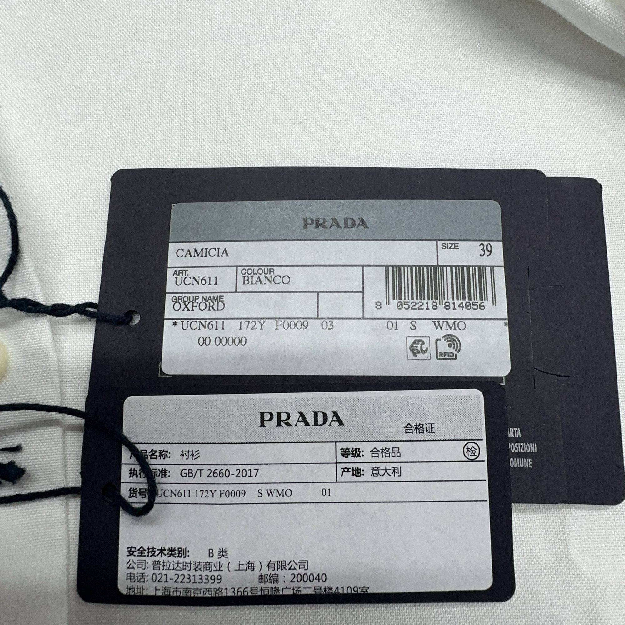 Prada Prada Embroidered Logo Button Up Shirt Size M Size US M / EU 48-50 / 2 - 5 Thumbnail