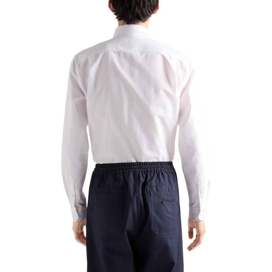 Prada Prada Embroidered Logo Button Up Shirt Size M Size US M / EU 48-50 / 2 - 9 Thumbnail