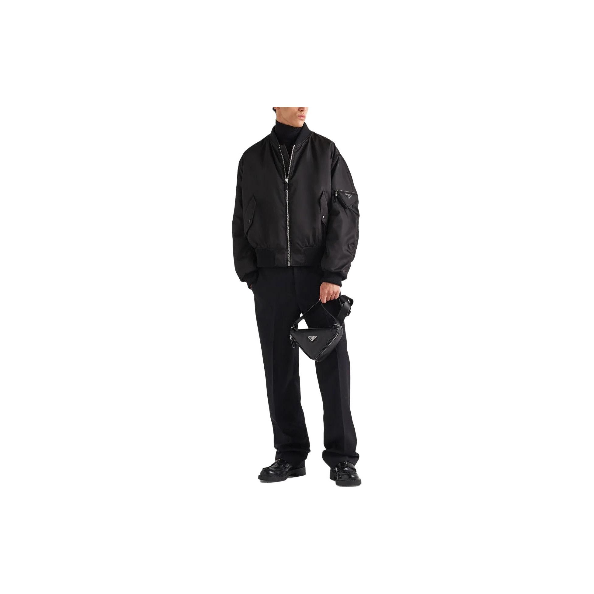 Prada Prada Re-Nylon Bomber Jacket Black Size S Size US S / EU 44-46 / 1 - 11 Thumbnail