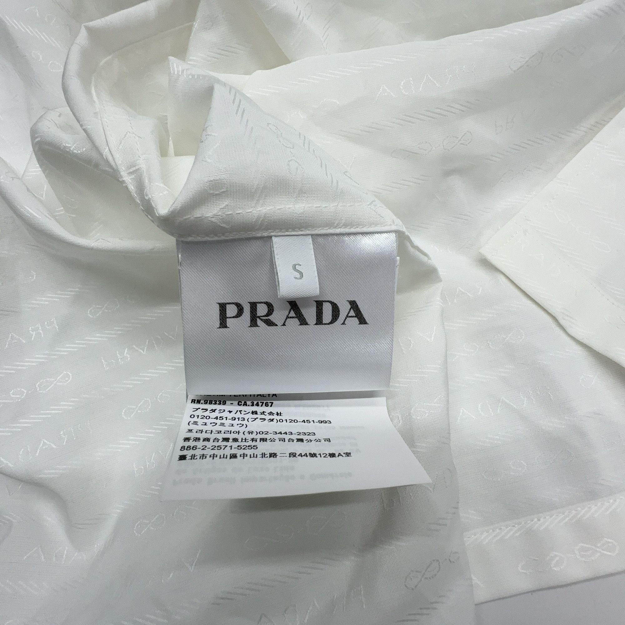 Prada Prada White Button-up Shirt Size S Size US S / EU 44-46 / 1 - 3 Thumbnail