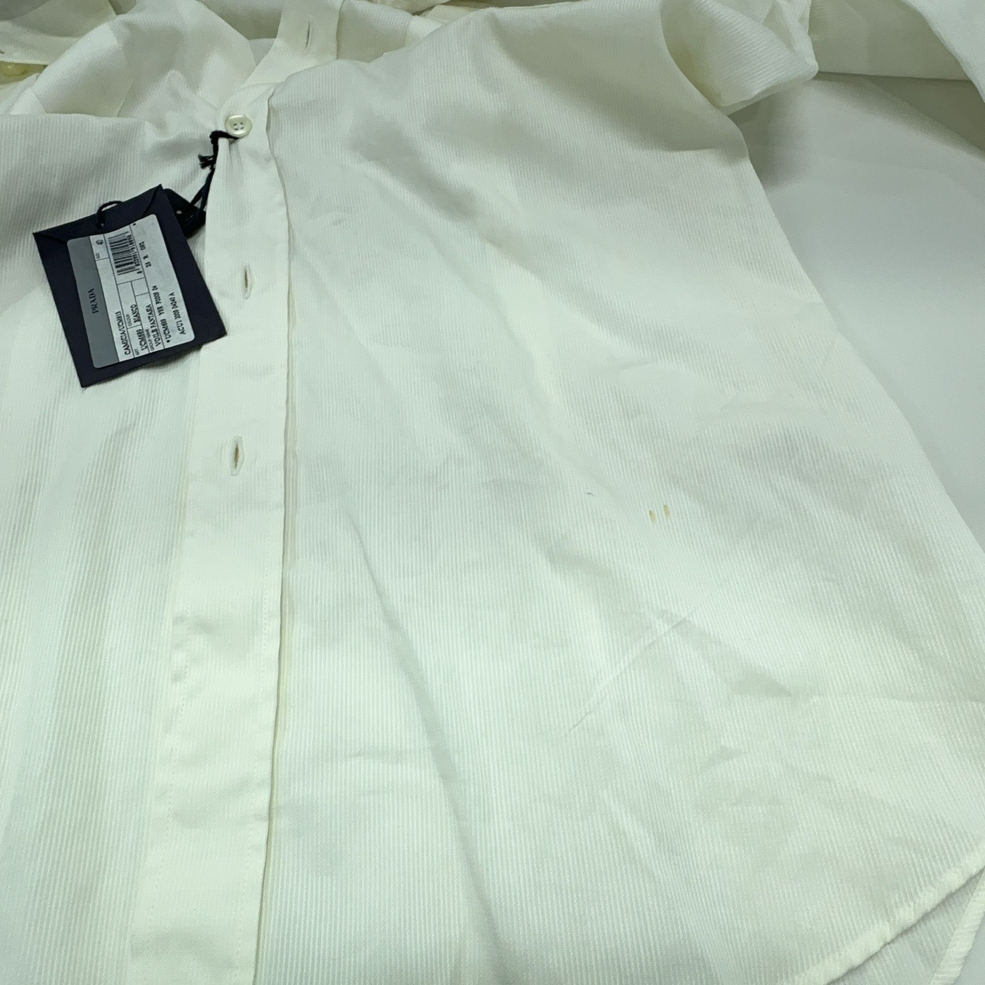 Prada Prada White Button Up Shirt Size M Size US XXS / EU 40 - 8 Thumbnail