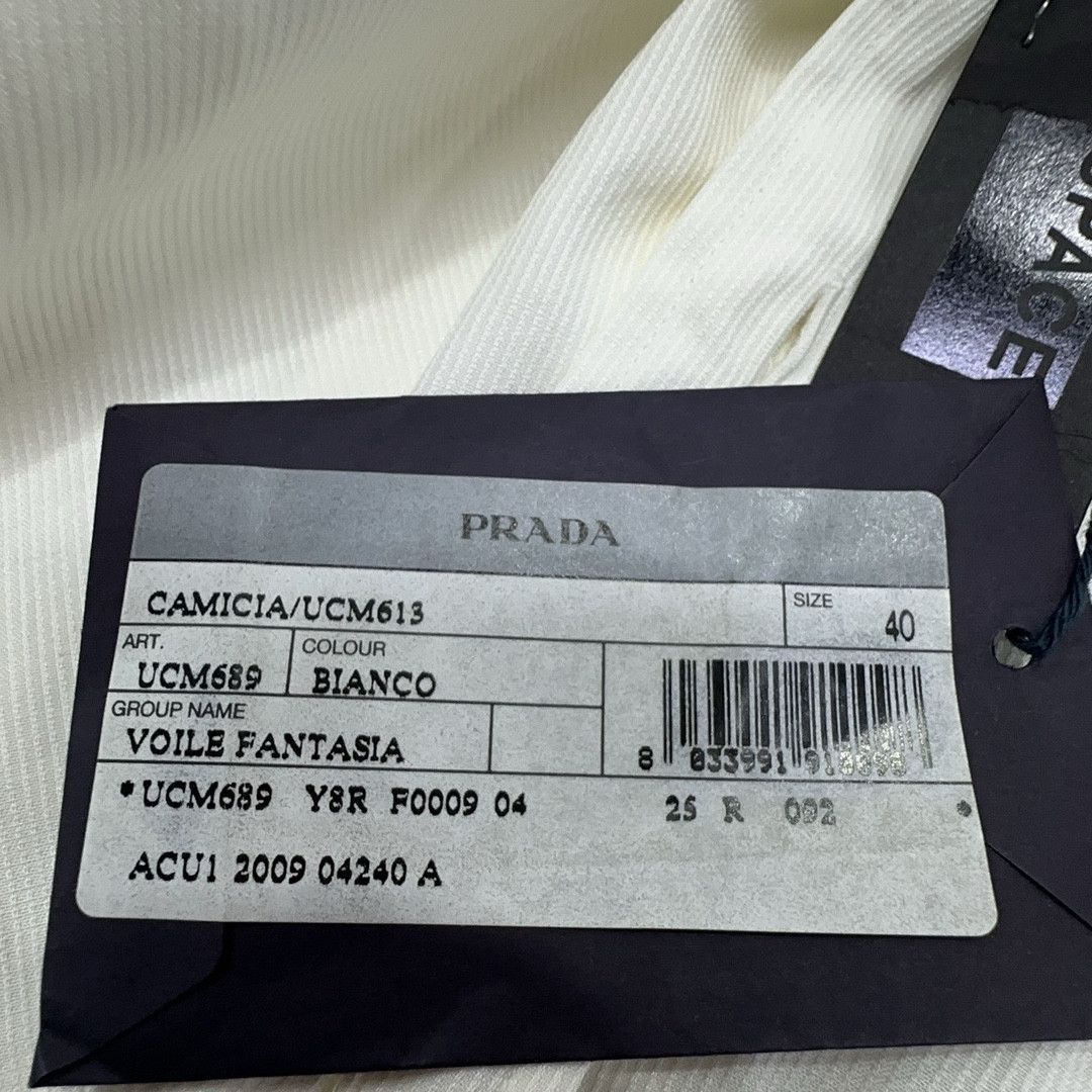 Prada Prada White Button Up Shirt Size M Size US XXS / EU 40 - 4 Thumbnail