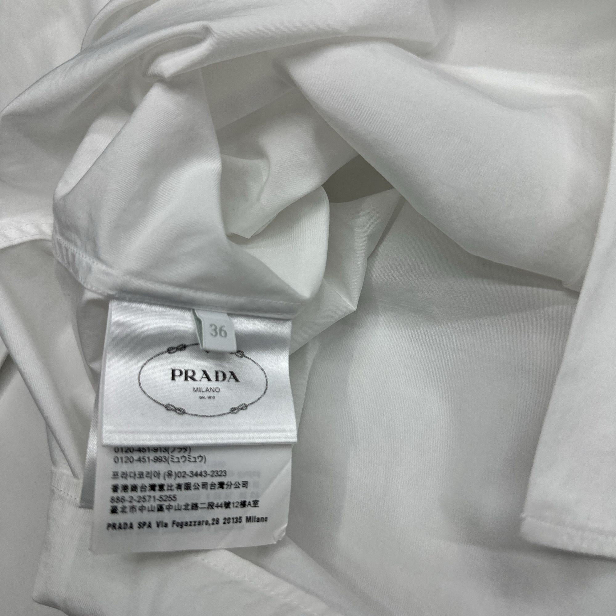 Prada Prada White Button Up Shirt Size 36 Size XS / US 0-2 / IT 36-38 - 4 Thumbnail