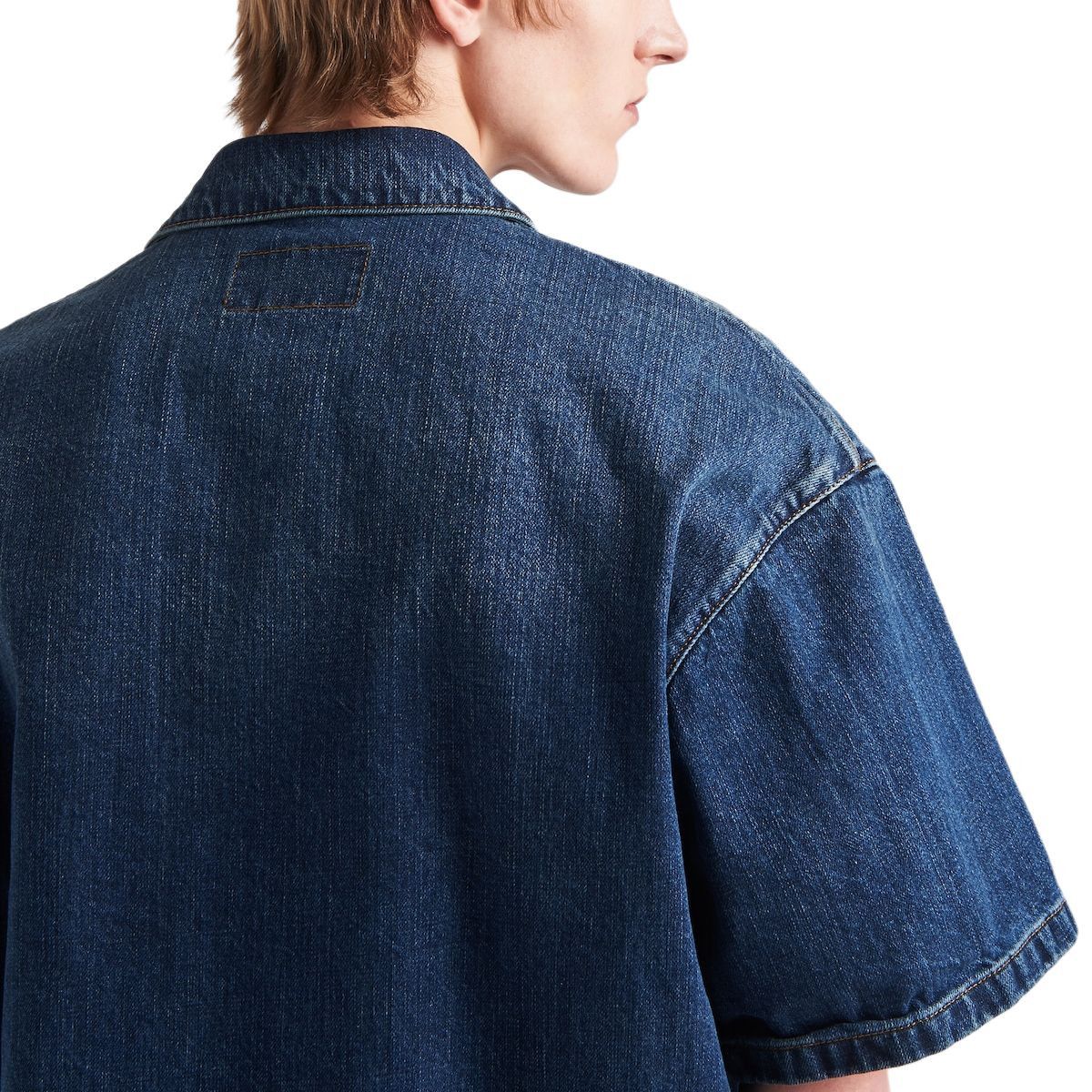 Prada Prada Logo Patch Denim Shirt Size M Size US M / EU 48-50 / 2 - 5 Thumbnail