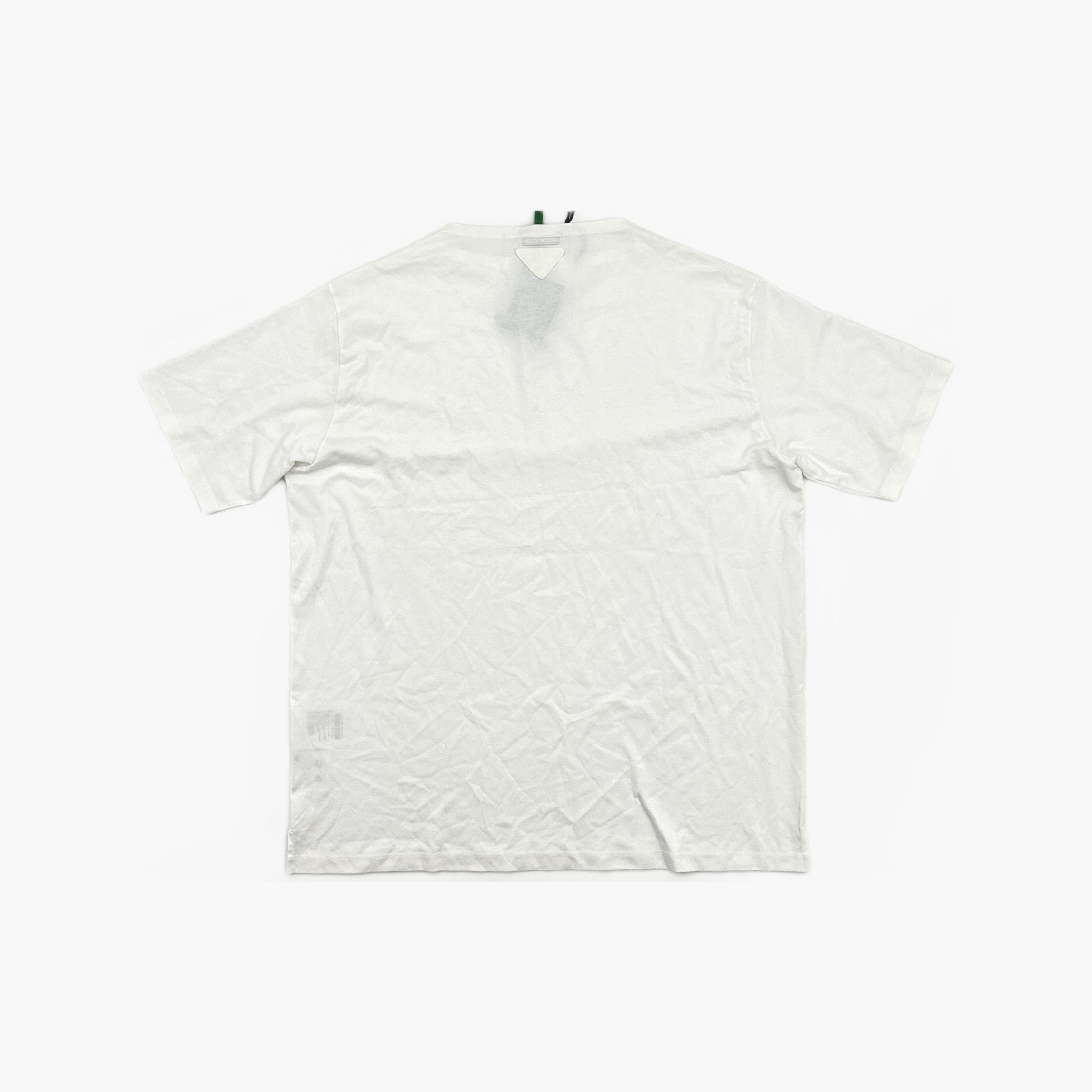 Prada Prada Triangle Logo T-Shirt White Size M Size US M / EU 48-50 / 2 - 2 Thumbnail