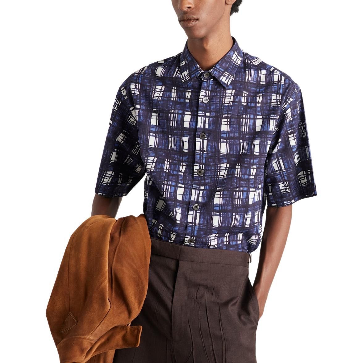 Prada Prada Madras Check Short Sleeve Shirt Size L Size US L / EU 52-54 / 3 - 9 Thumbnail