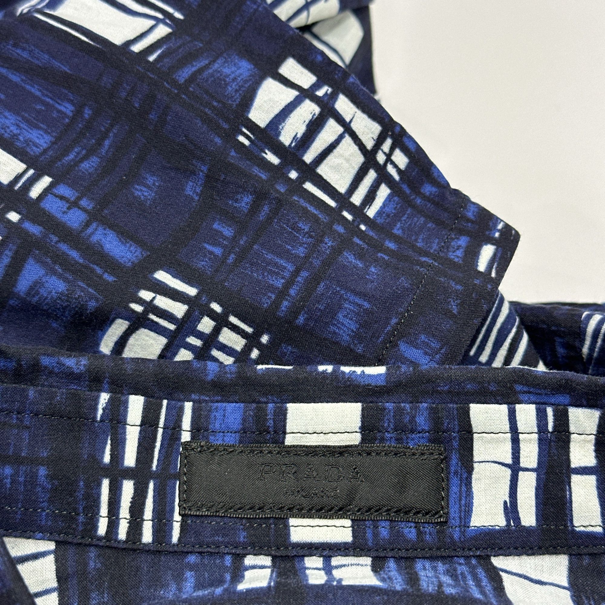 Prada Prada Madras Check Short Sleeve Shirt Size L Size US L / EU 52-54 / 3 - 5 Thumbnail
