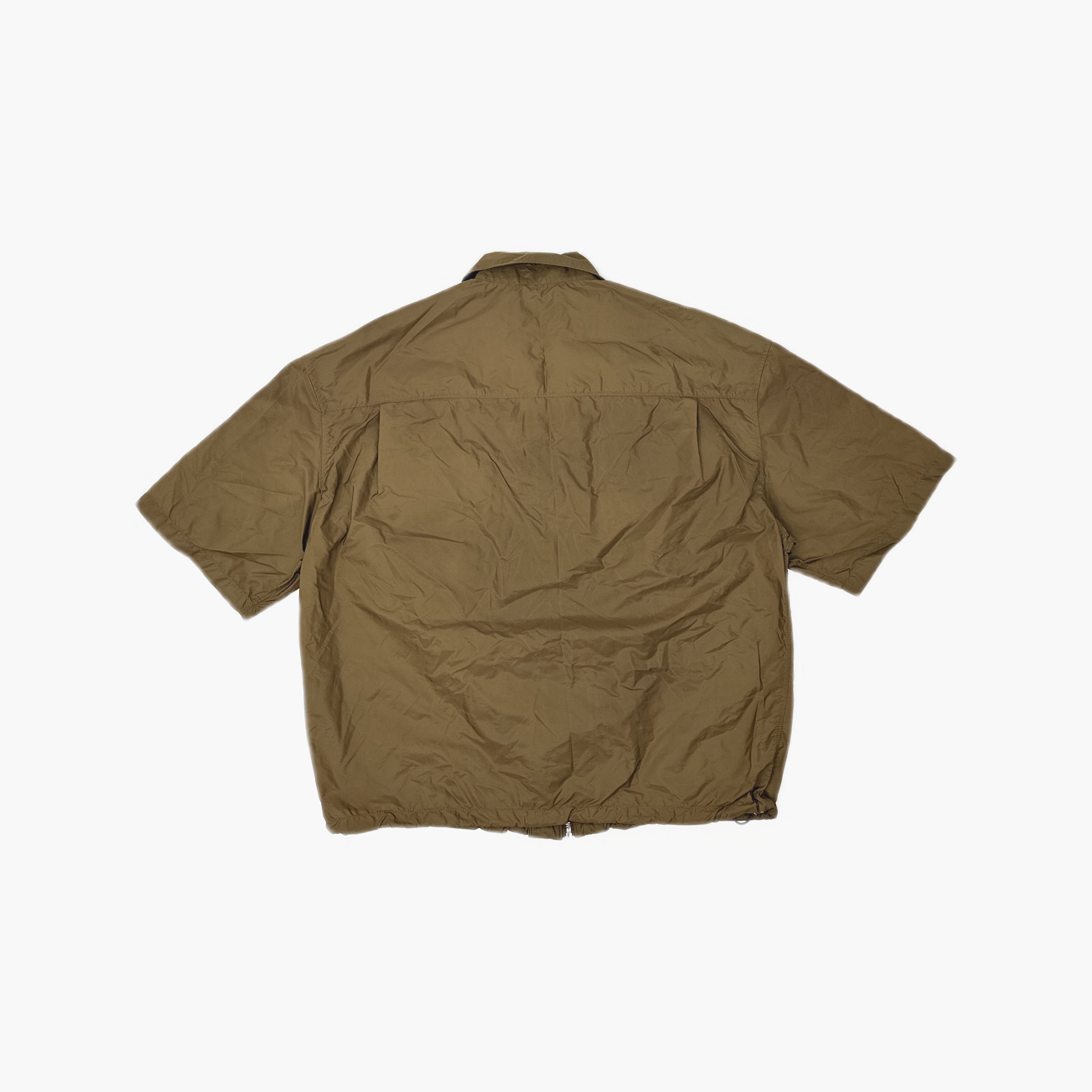 Prada Prada Re-Nylon Zip Short Sleeve Shirt Brown Size M Size US M / EU 48-50 / 2 - 2 Thumbnail