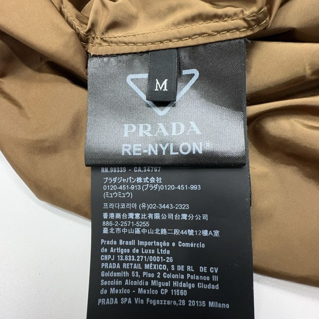 Prada Prada Re-Nylon Zip Short Sleeve Shirt Brown Size M Size US M / EU 48-50 / 2 - 3 Thumbnail