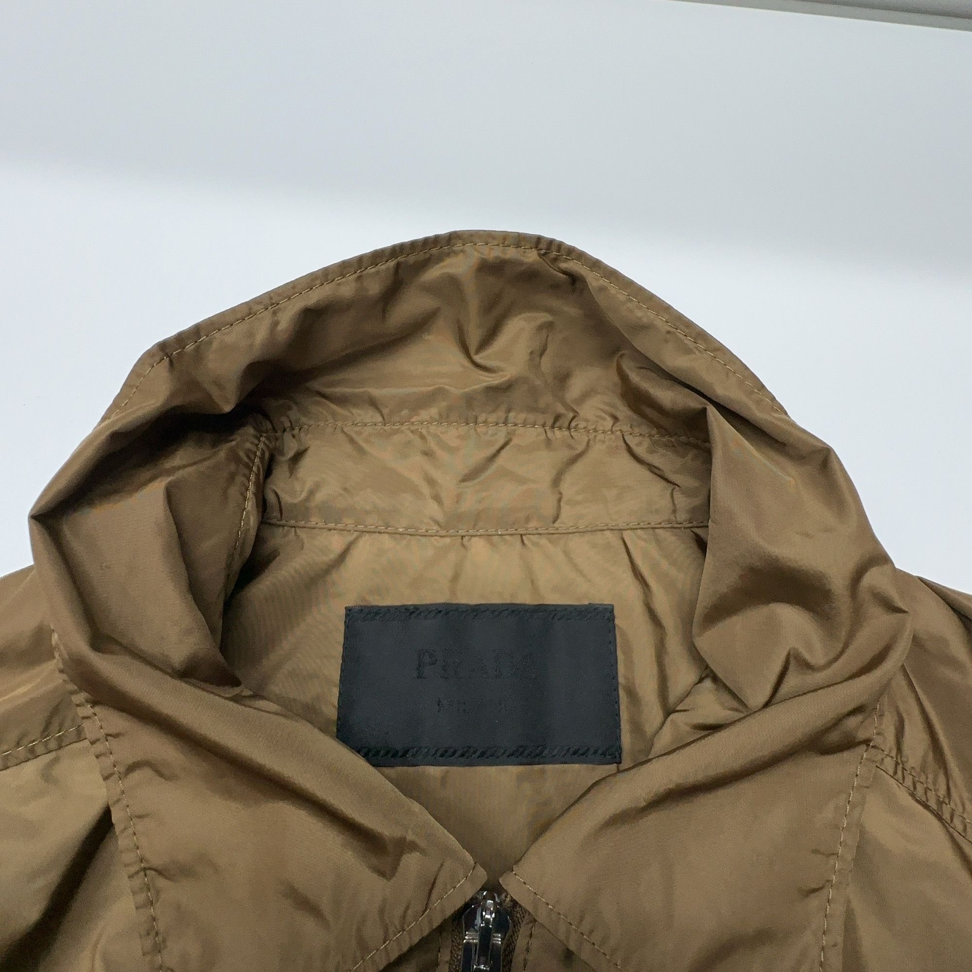 Prada Prada Re-Nylon Zip Short Sleeve Shirt Brown Size M Size US M / EU 48-50 / 2 - 5 Thumbnail