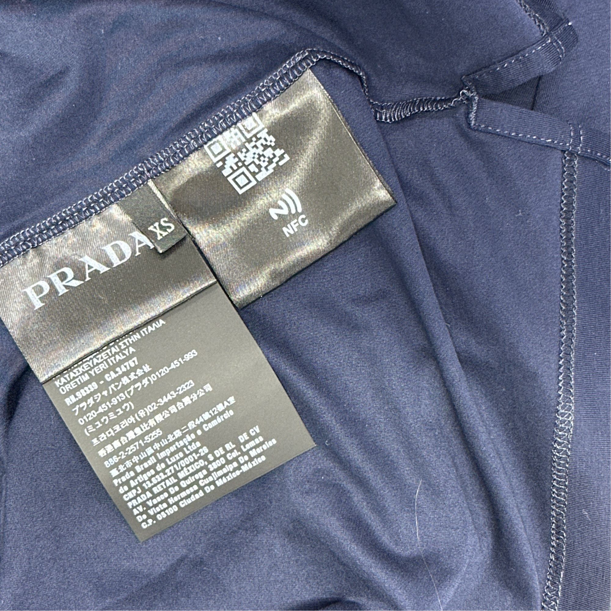 Prada Prada Logo Embroidered Silk Polo Shirt Size XS Size US XS / EU 42 / 0 - 4 Thumbnail