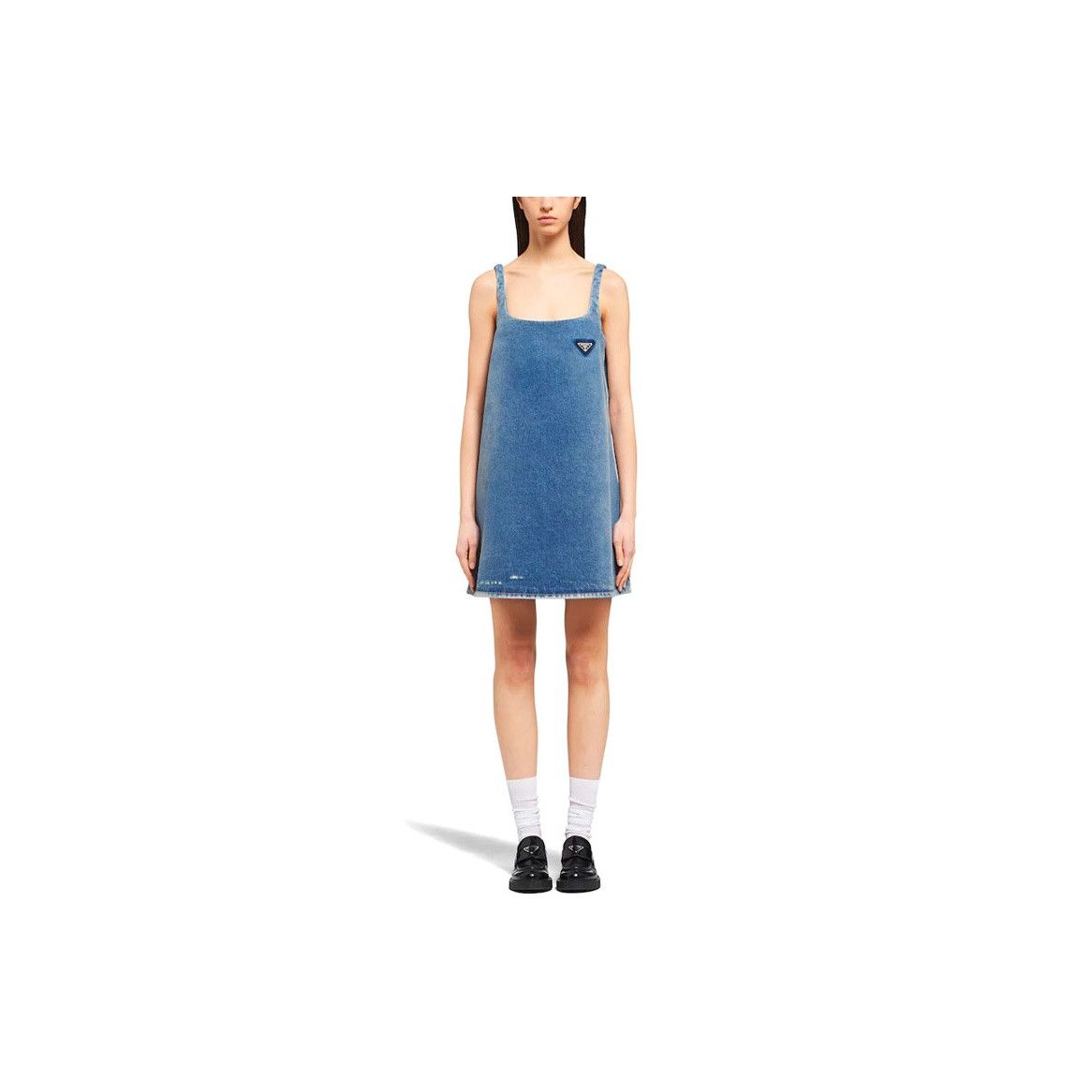 Prada Prada Logo Patch Denim Mini Dress Size 36 Size XS / US 0-2 / IT 36-38 - 9 Thumbnail