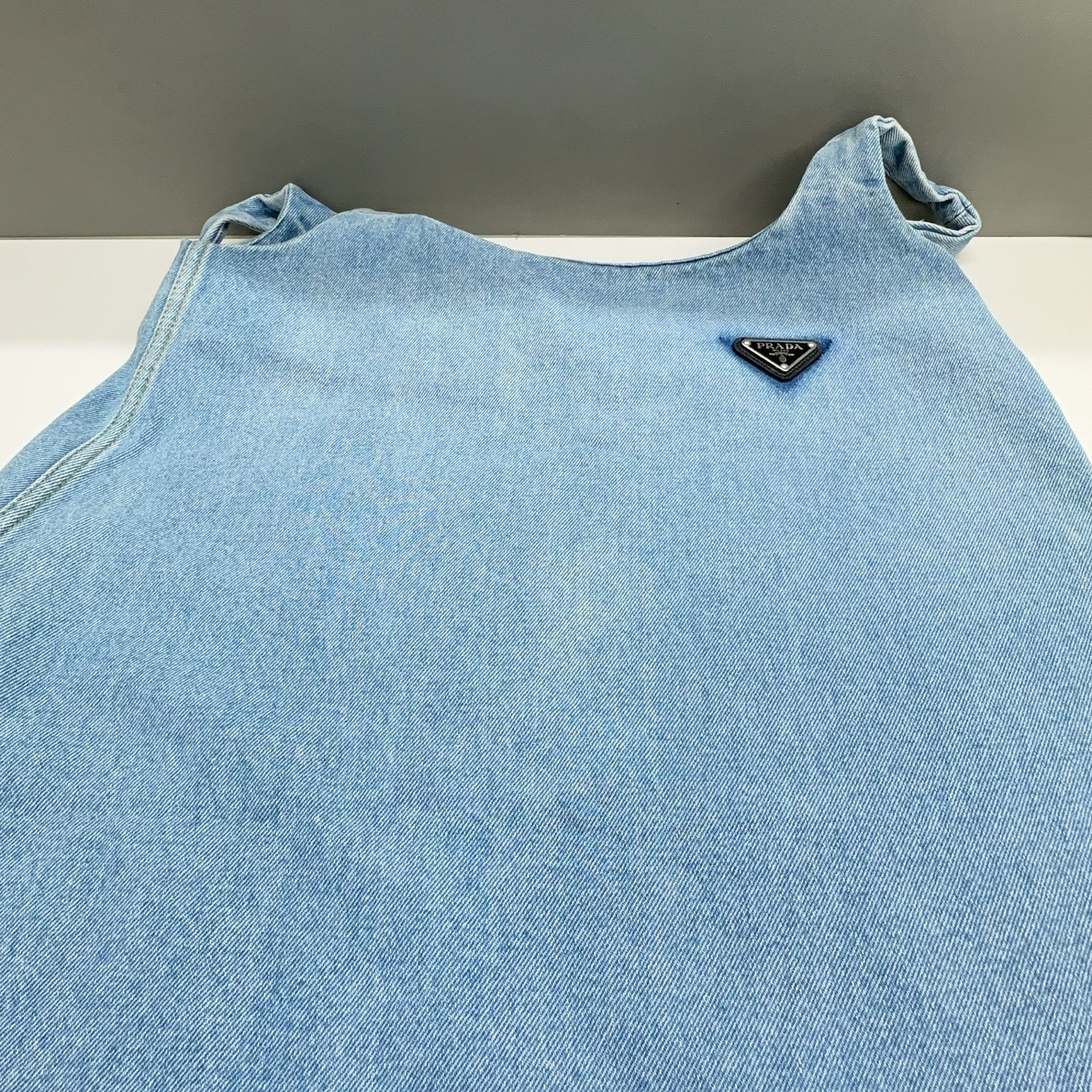 Prada Prada Logo Patch Denim Mini Dress Size 36 Size XS / US 0-2 / IT 36-38 - 8 Thumbnail