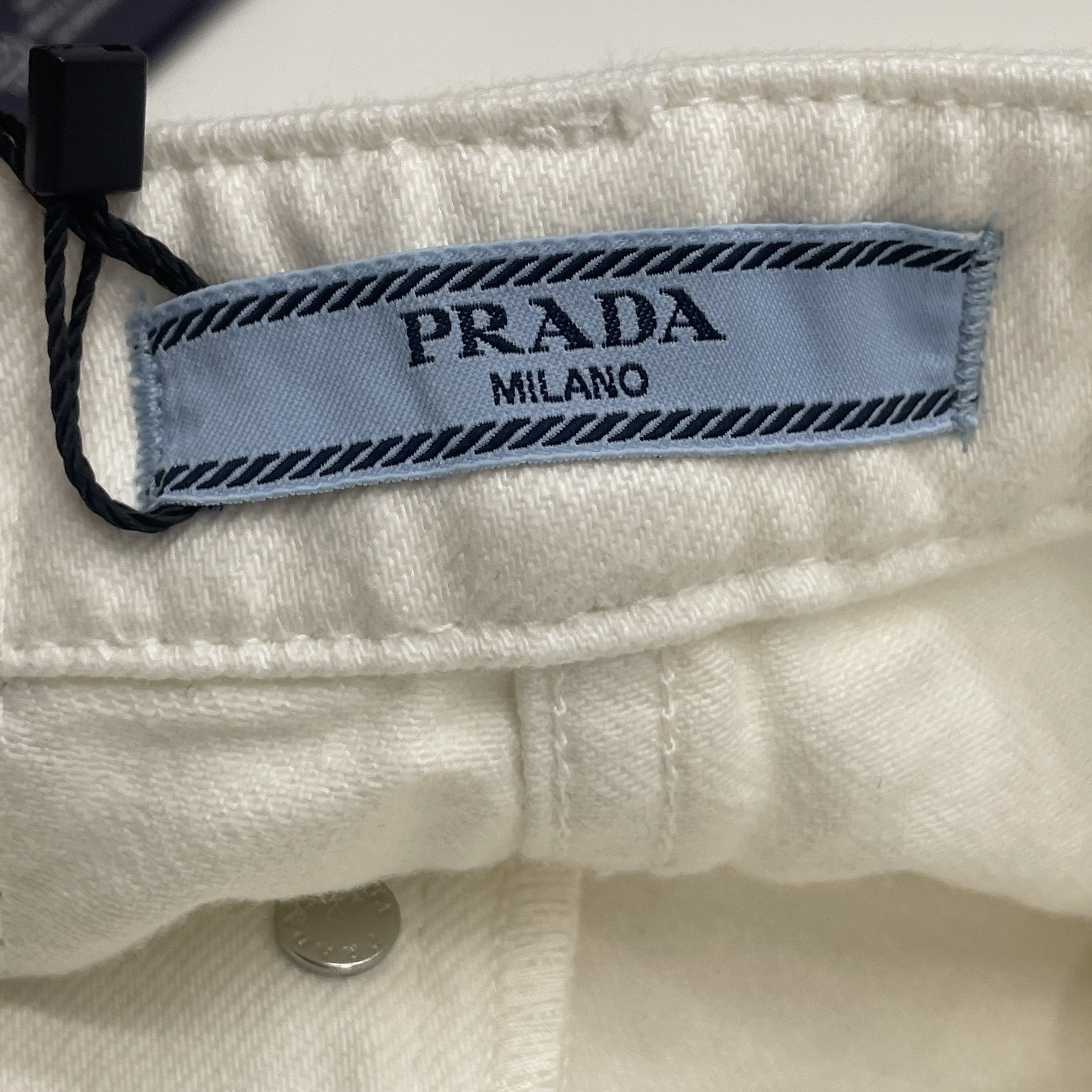 Prada Prada White Denim Jeans Size 26 Size 26" / US 2 / IT 38 - 3 Thumbnail