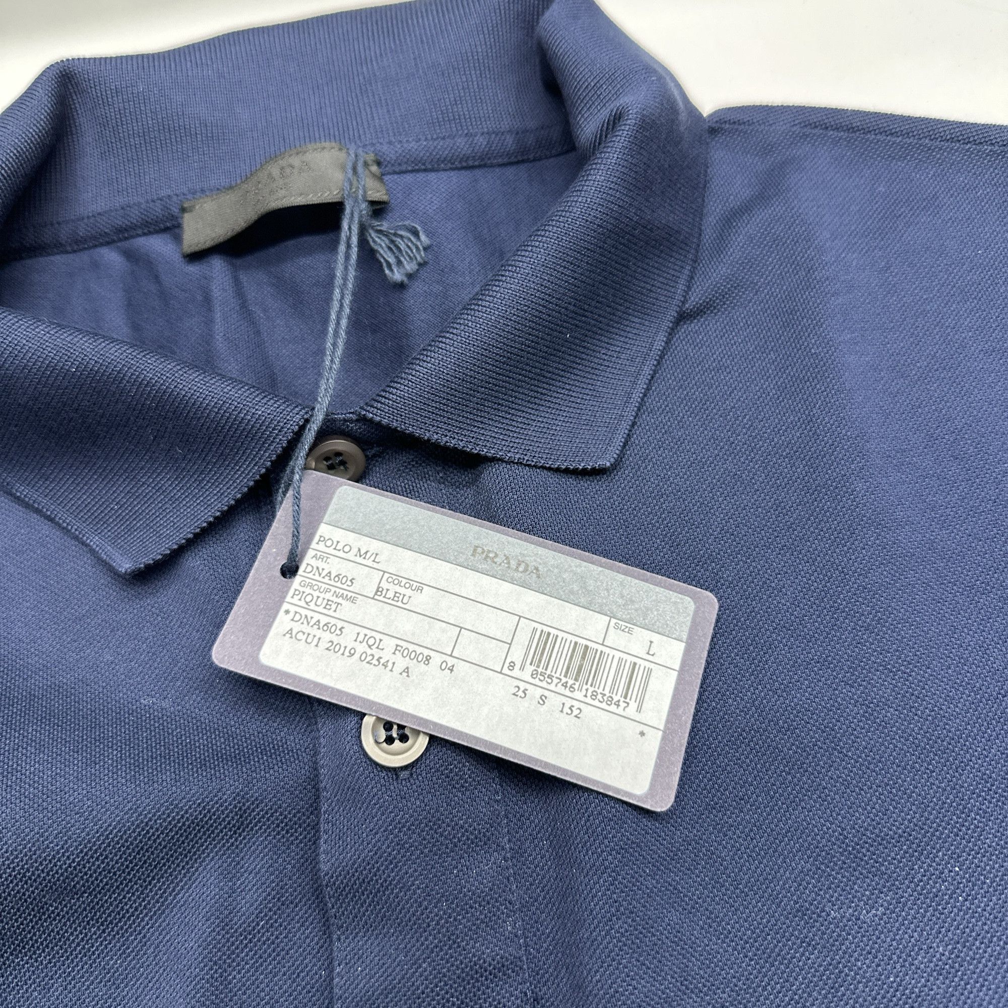 Prada Prada Solid Long Sleeve Polo Size L Size US L / EU 52-54 / 3 - 4 Thumbnail