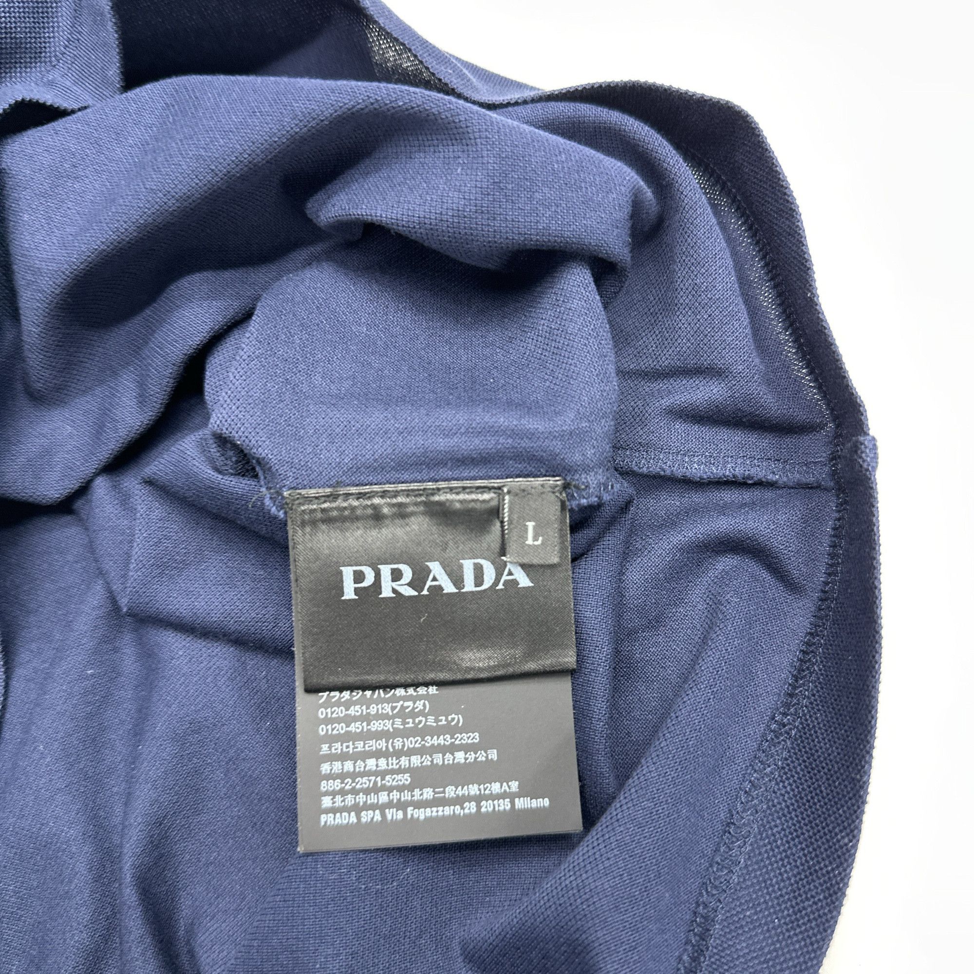 Prada Prada Solid Long Sleeve Polo Size L Size US L / EU 52-54 / 3 - 5 Thumbnail