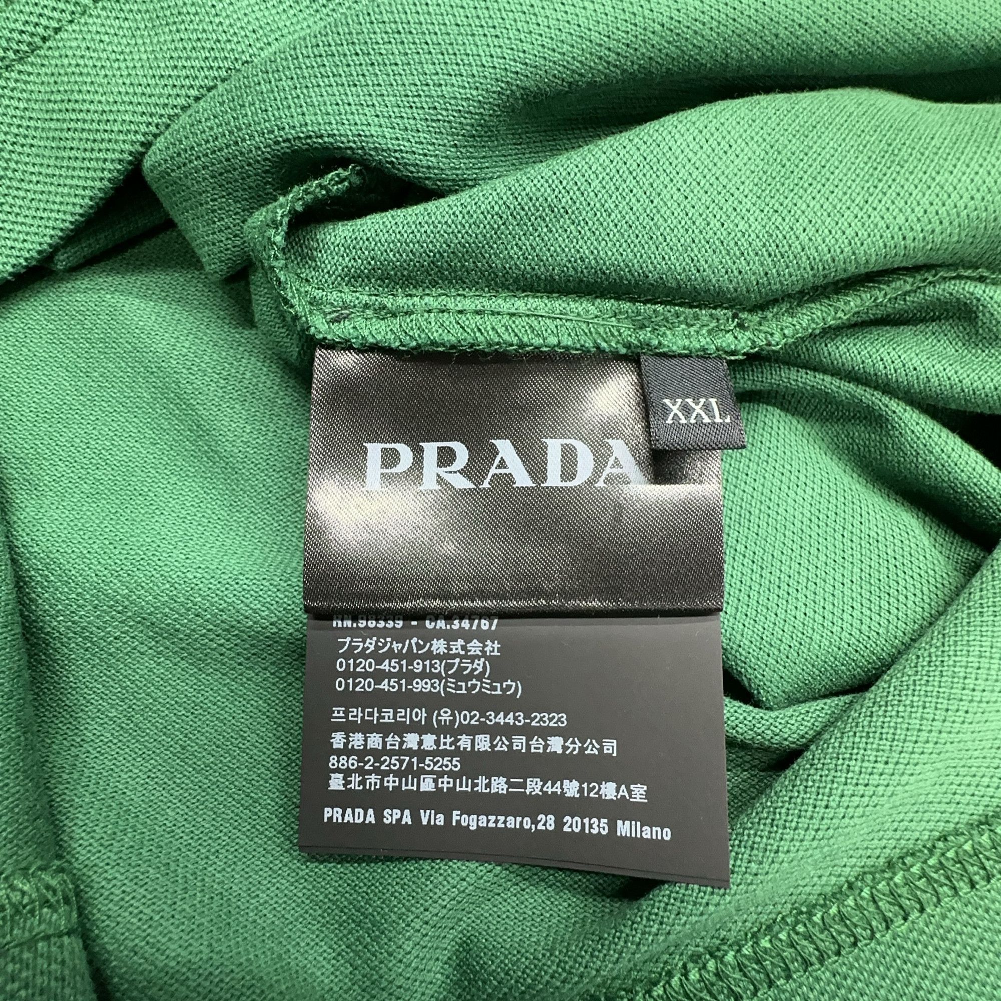 Prada Prada Logo Stripe Polo Shirt Size XXL Size US XXL / EU 58 / 5 - 3 Thumbnail