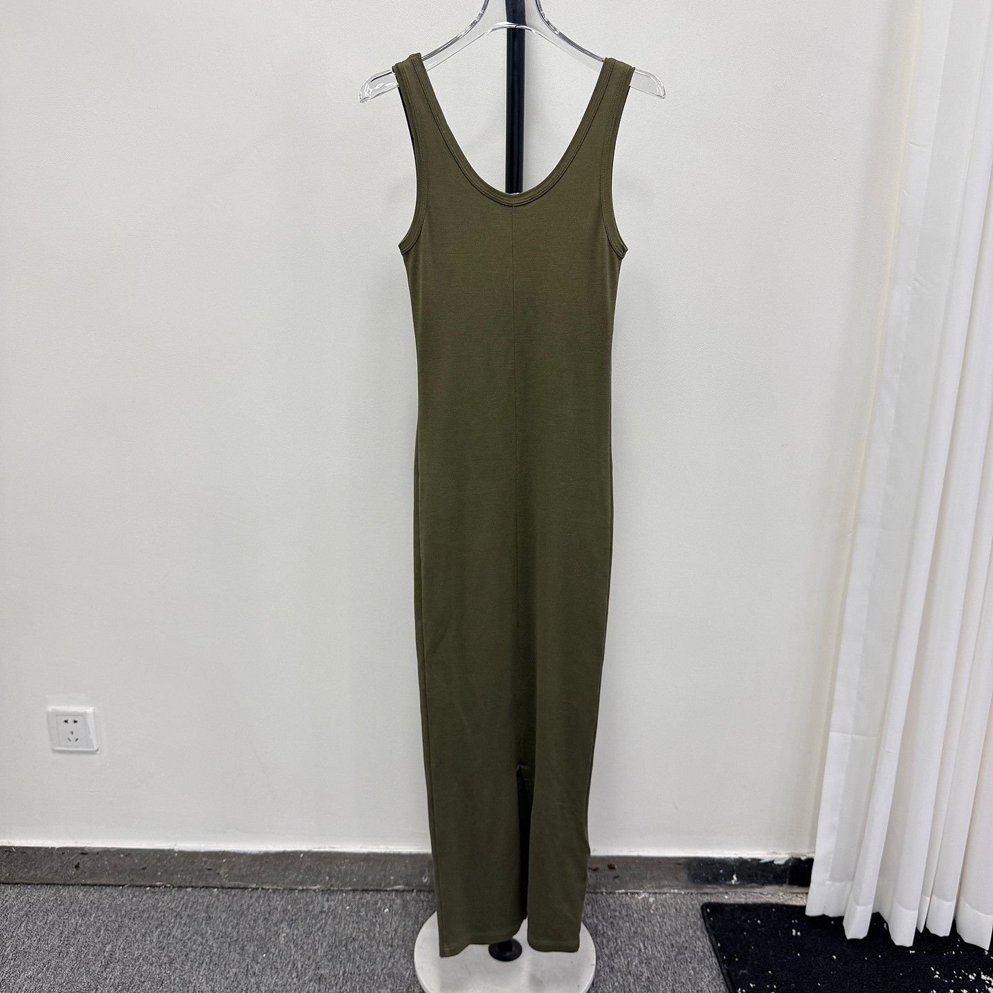 Prada Prada Logo Patch Ribbed Midi Dress Size 36 Size XS / US 0-2 / IT 36-38 - 2 Thumbnail