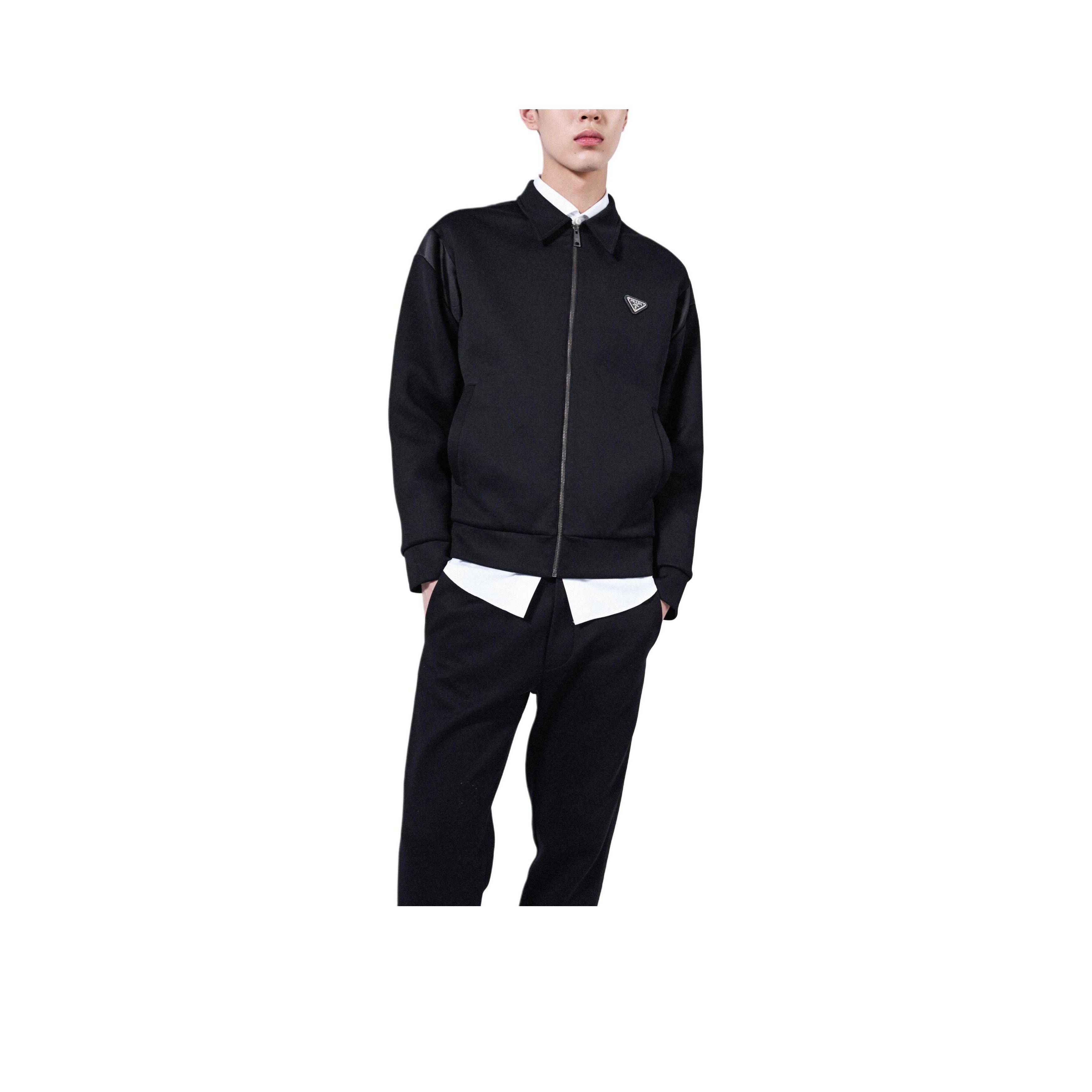 Prada Prada Logo Zip Jacket Black Size L Size US L / EU 52-54 / 3 - 8 Thumbnail
