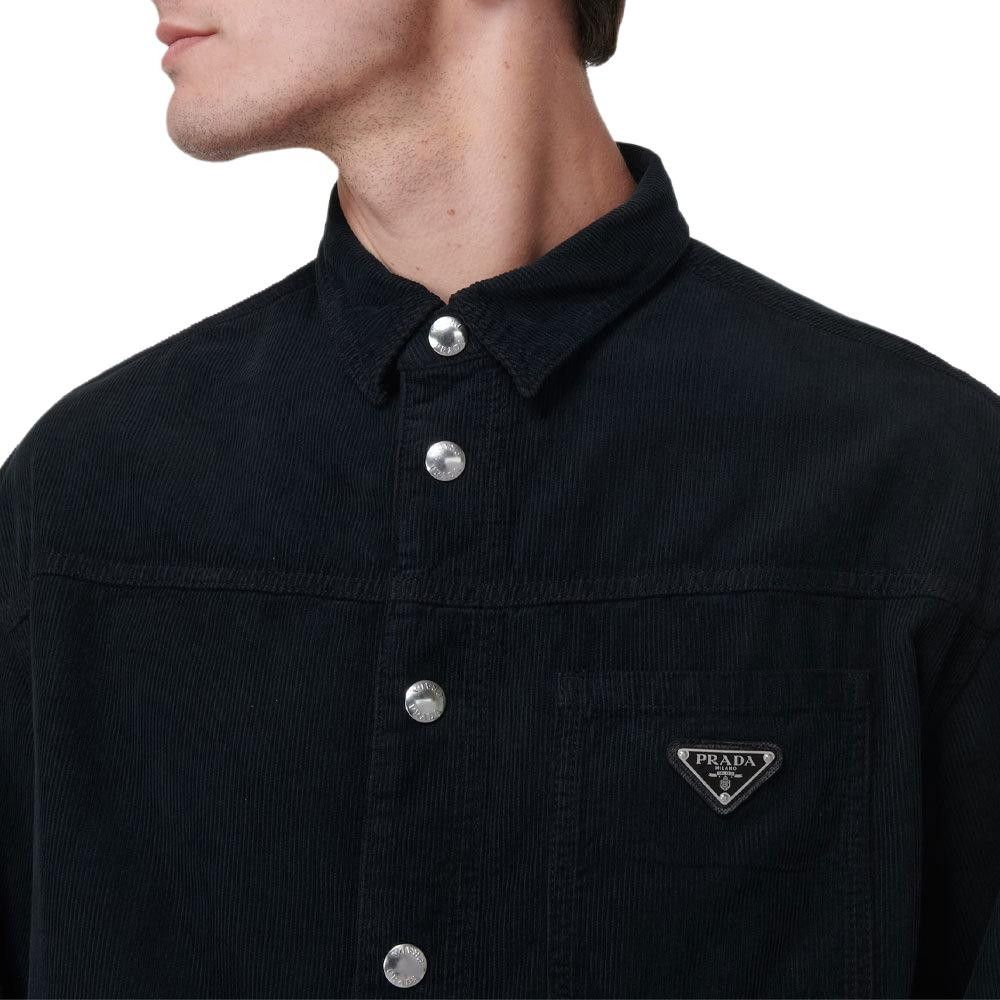 Prada Prada Corduroy Triangle Logo Shirt Size M Size US M / EU 48-50 / 2 - 12 Thumbnail