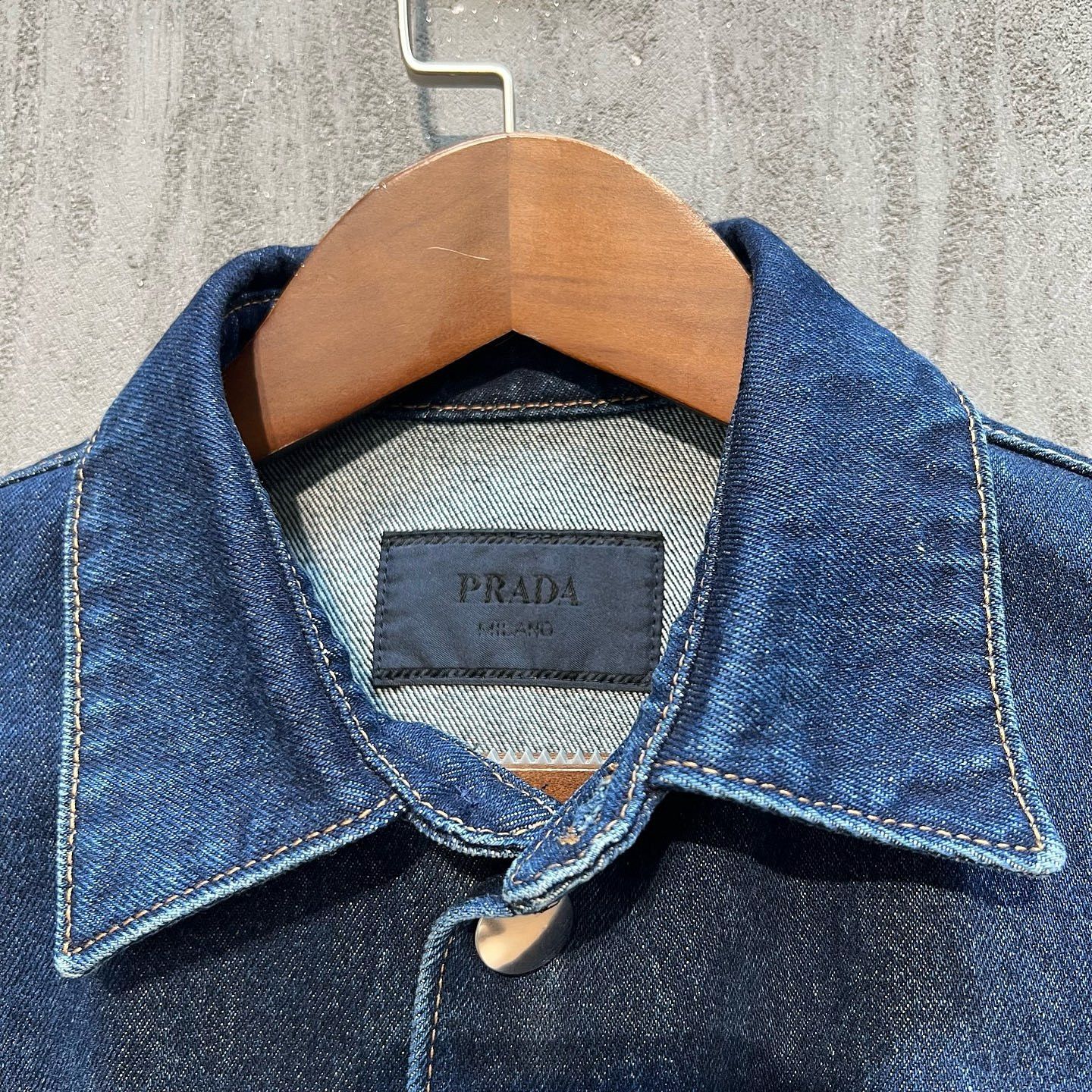 Prada Prada Denim Snap Button Shirt Size XS Size US XS / EU 42 / 0 - 6 Thumbnail