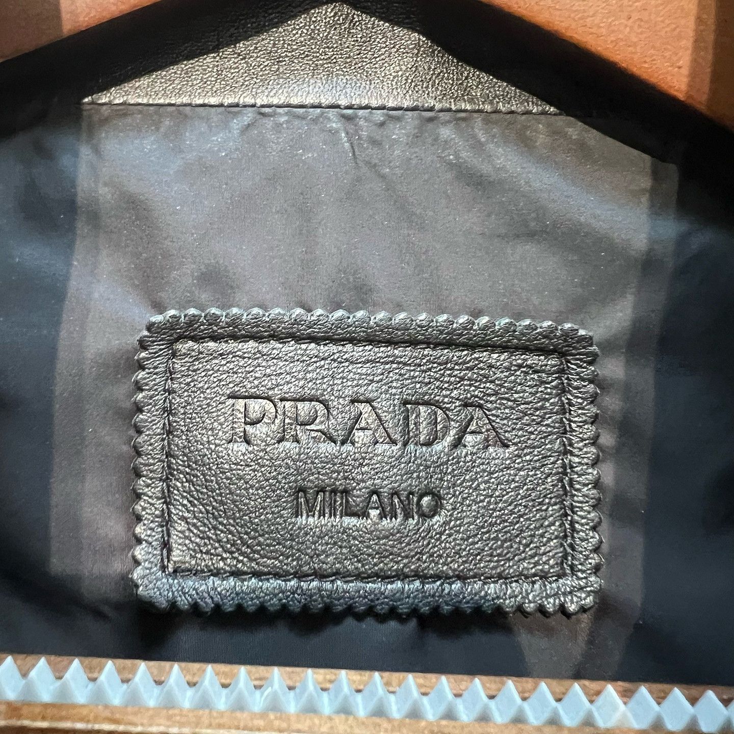 Prada Prada Logo Leather Jacket Size M Size US M / EU 48-50 / 2 - 3 Thumbnail
