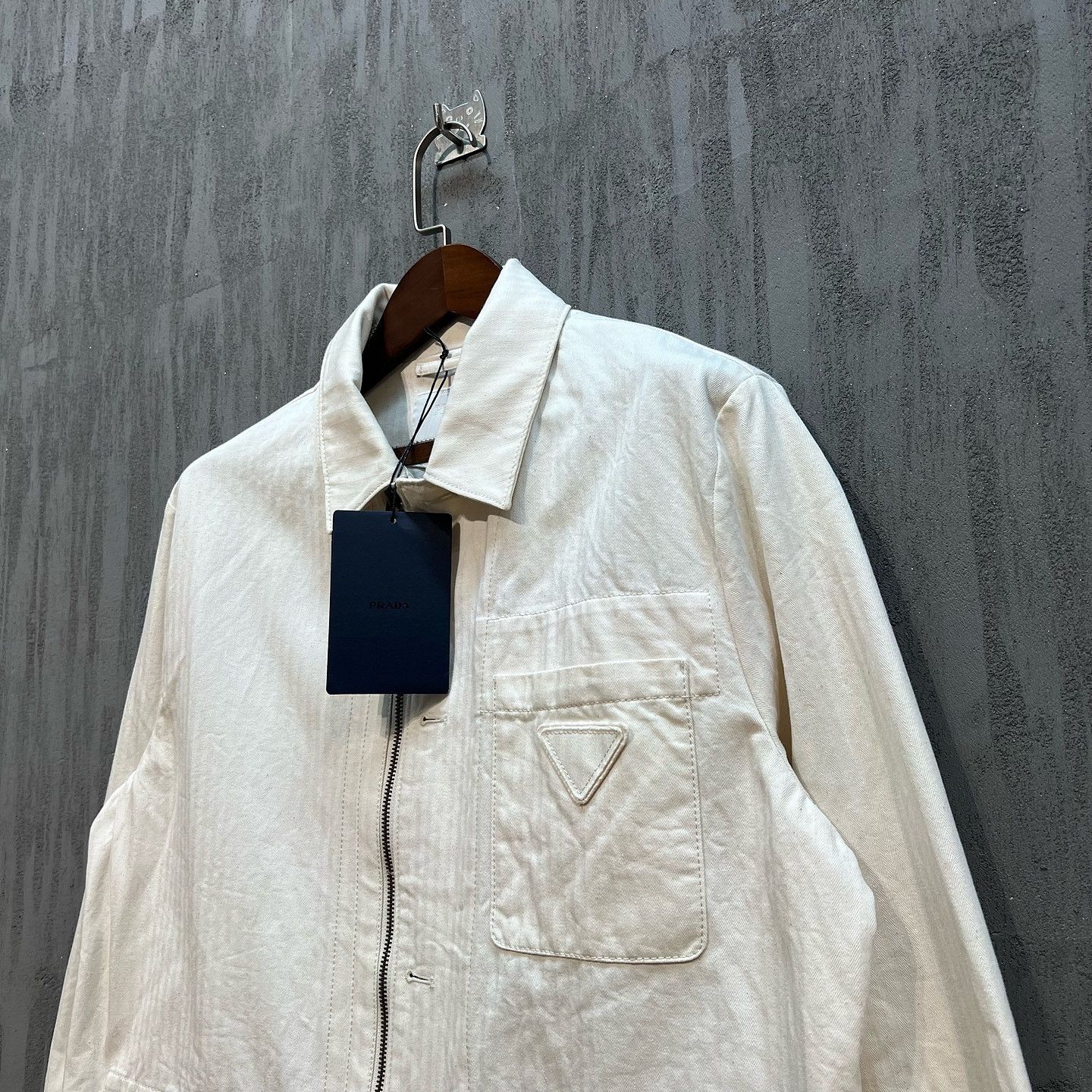 Prada Prada Logo Patch Zip-Up Jacket Size M Size US M / EU 48-50 / 2 - 6 Thumbnail