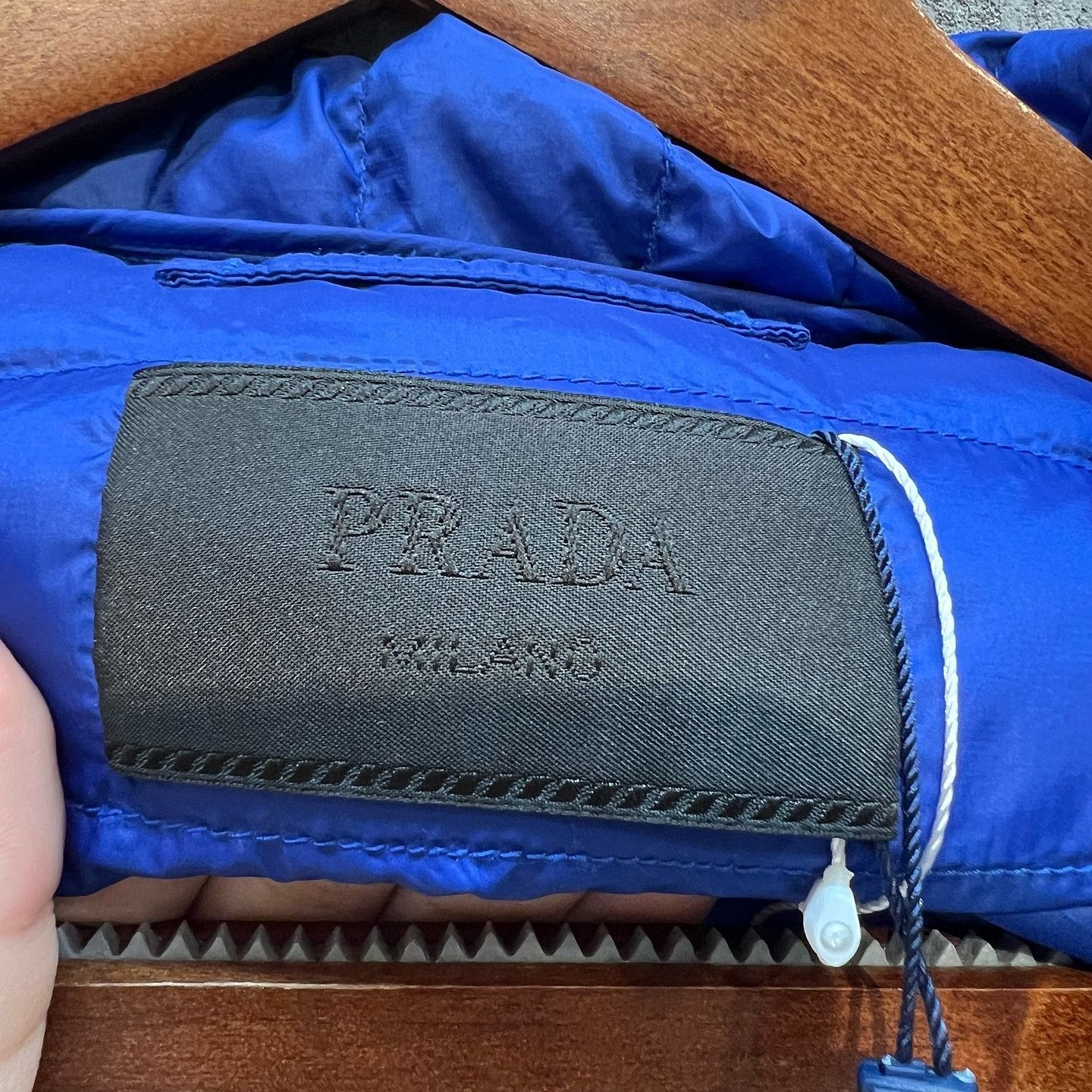 Prada Prada Blue Hooded Down Jacket Size M Size US M / EU 48-50 / 2 - 3 Thumbnail