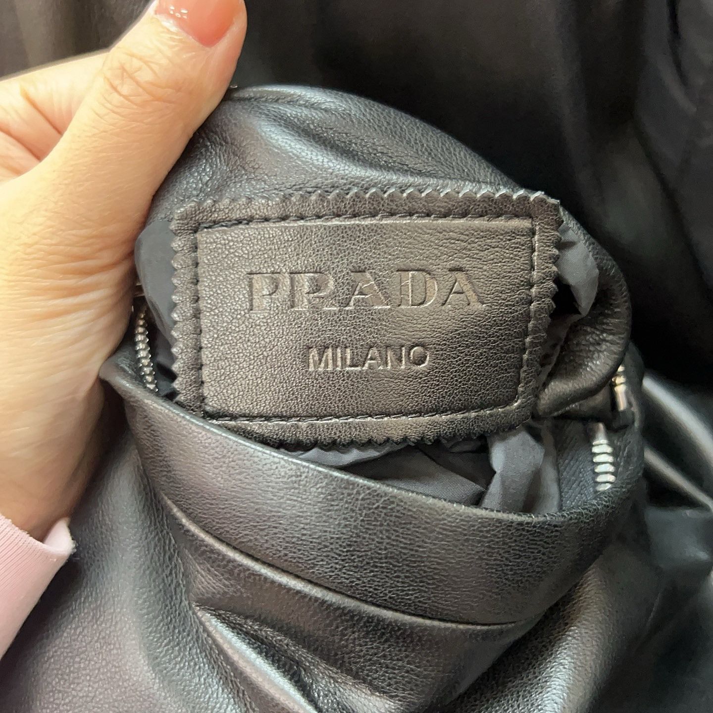 Prada Prada Lambskin Leather Blouson Jacket Size 50 Size US M / EU 48-50 / 2 - 3 Thumbnail