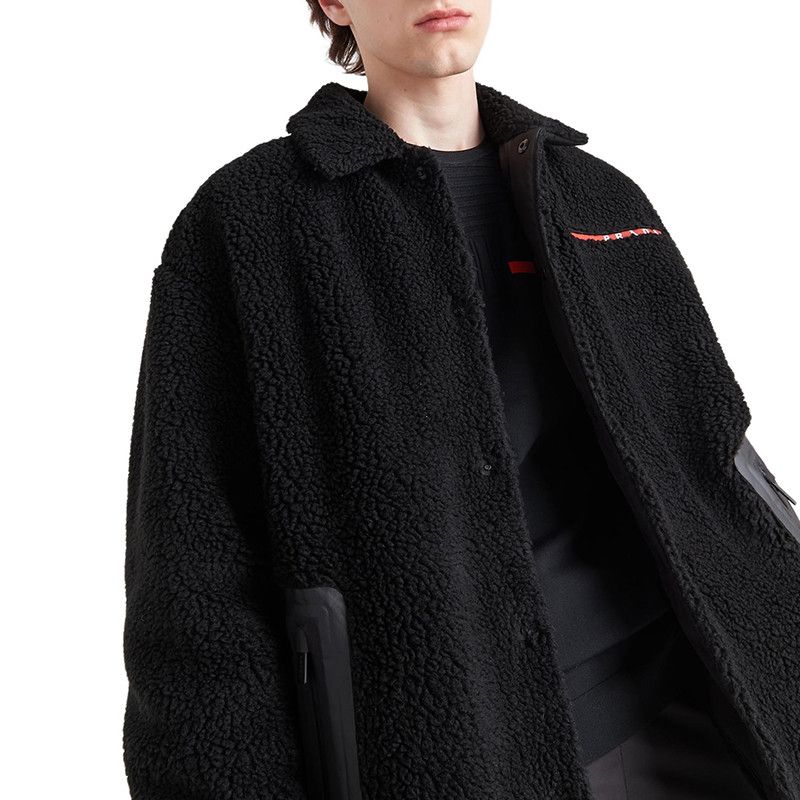 Prada Prada Fleece Logo Jacket Size 50 Size US M / EU 48-50 / 2 - 10 Thumbnail