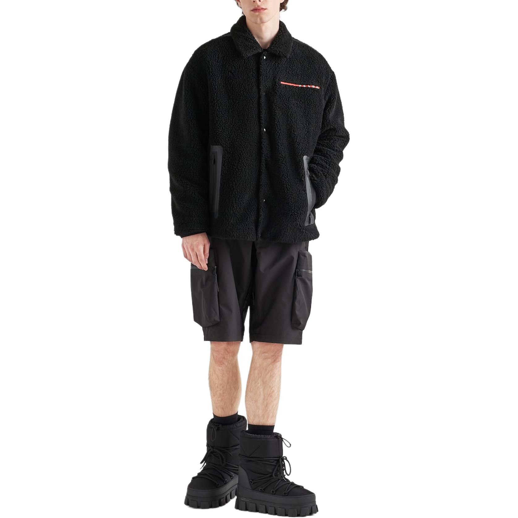 Prada Prada Fleece Logo Jacket Size 50 Size US M / EU 48-50 / 2 - 8 Thumbnail
