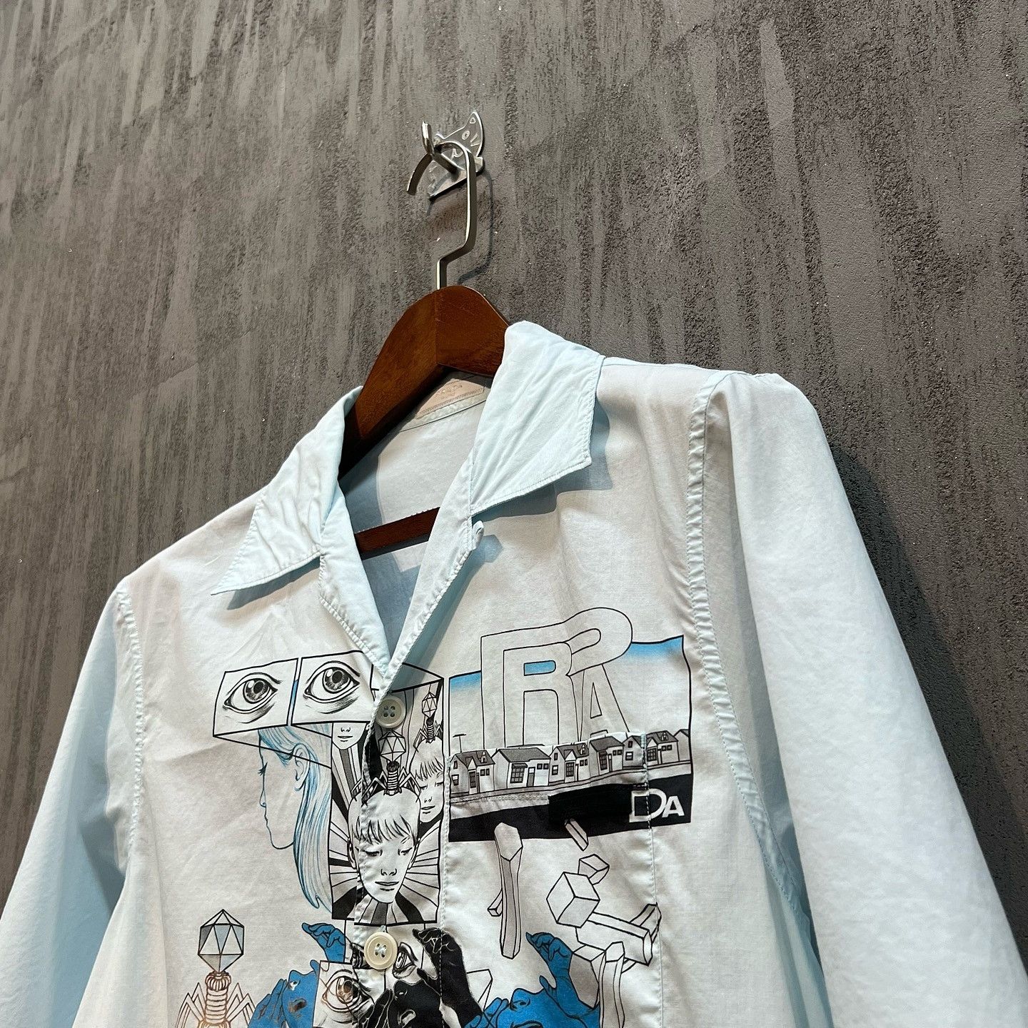 Prada Prada Comic Print Button Up Shirt Size M Size US M / EU 48-50 / 2 - 7 Thumbnail