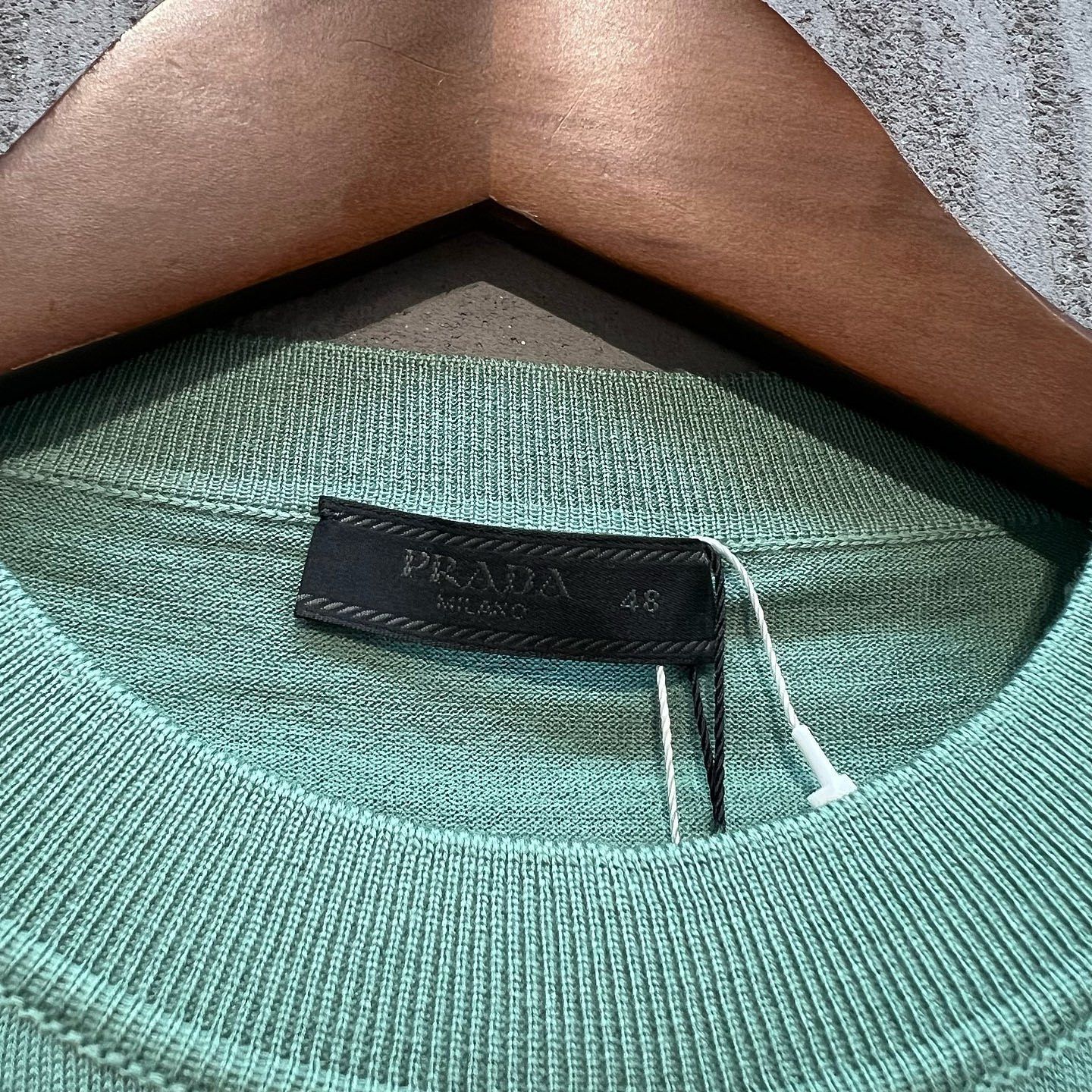 Prada Prada Logo Knit Sweater Green Size M Size US M / EU 48-50 / 2 - 8 Thumbnail