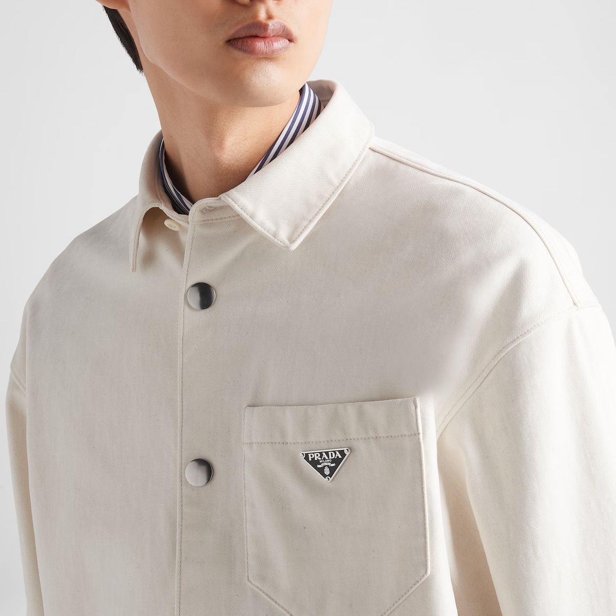 Prada Prada Logo Cotton Button Up Shirt Size XXL Size US XXL / EU 58 / 5 - 8 Thumbnail