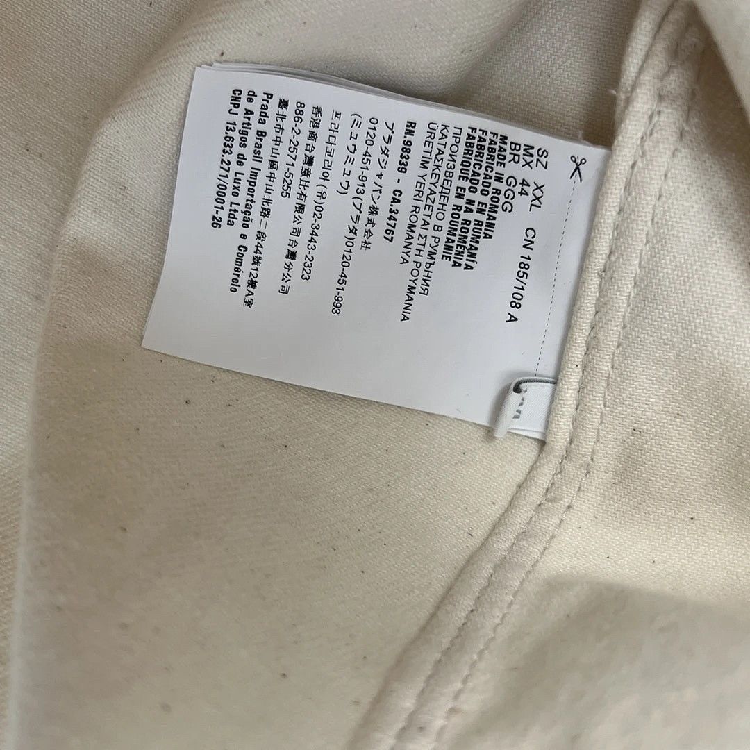 Prada Prada Logo Cotton Button Up Shirt Size XXL Size US XXL / EU 58 / 5 - 4 Thumbnail