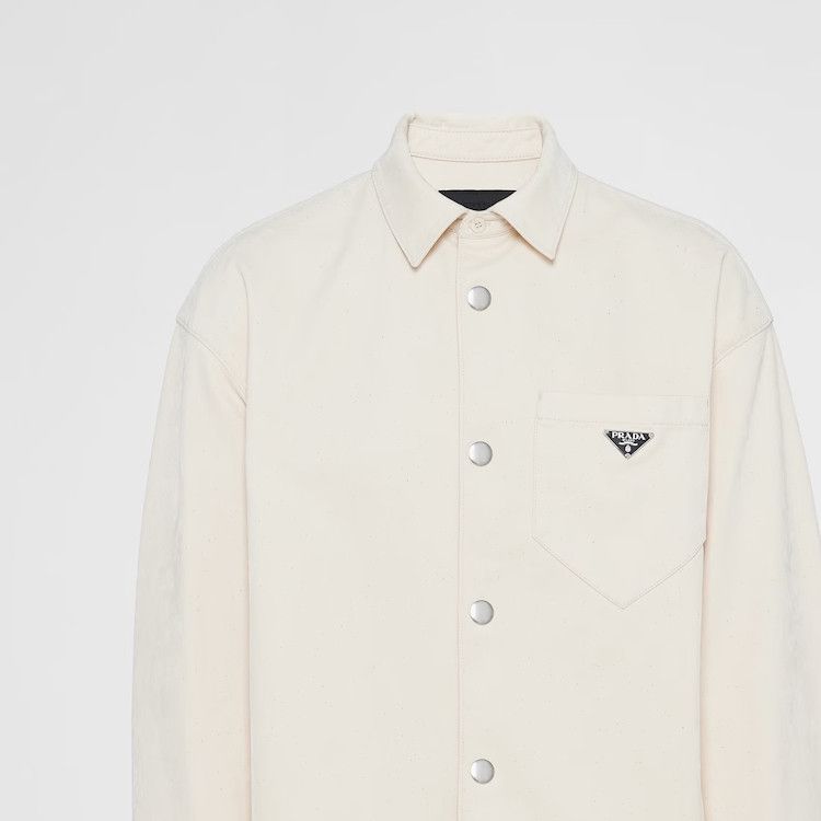 Prada Prada Logo Cotton Button Up Shirt Size XXL Size US XXL / EU 58 / 5 - 9 Thumbnail