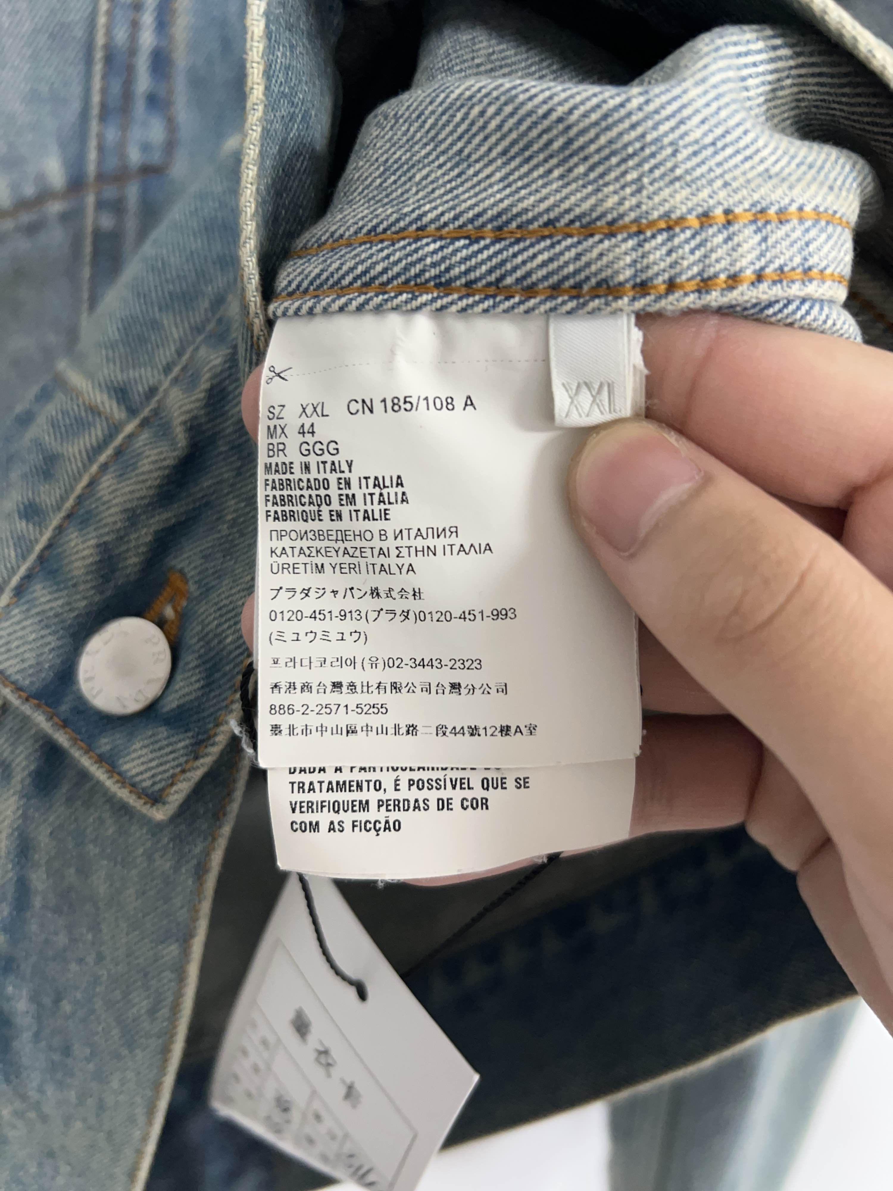 Prada Prada Faded Collarless Denim Jacket XXL Size US XXL / EU 58 / 5 - 4 Thumbnail