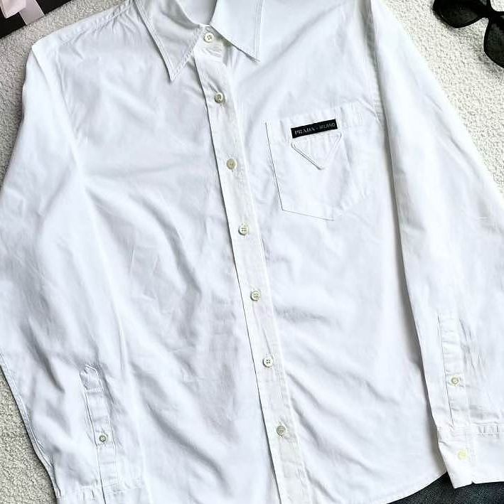 Prada Prada Cotton Button Up Shirt Size IT 40 Size S / US 4 / IT 40 - 9 Thumbnail