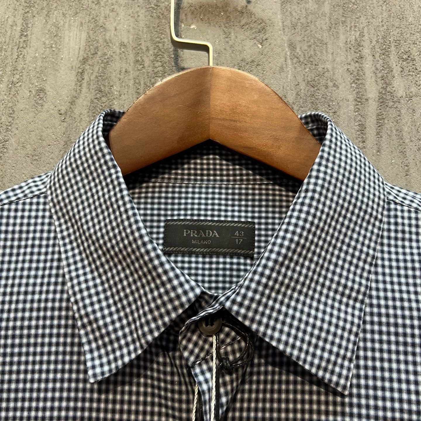 Prada Prada Gingham Check Button Up Shirt Size XL Size US XL / EU 56 / 4 - 6 Thumbnail