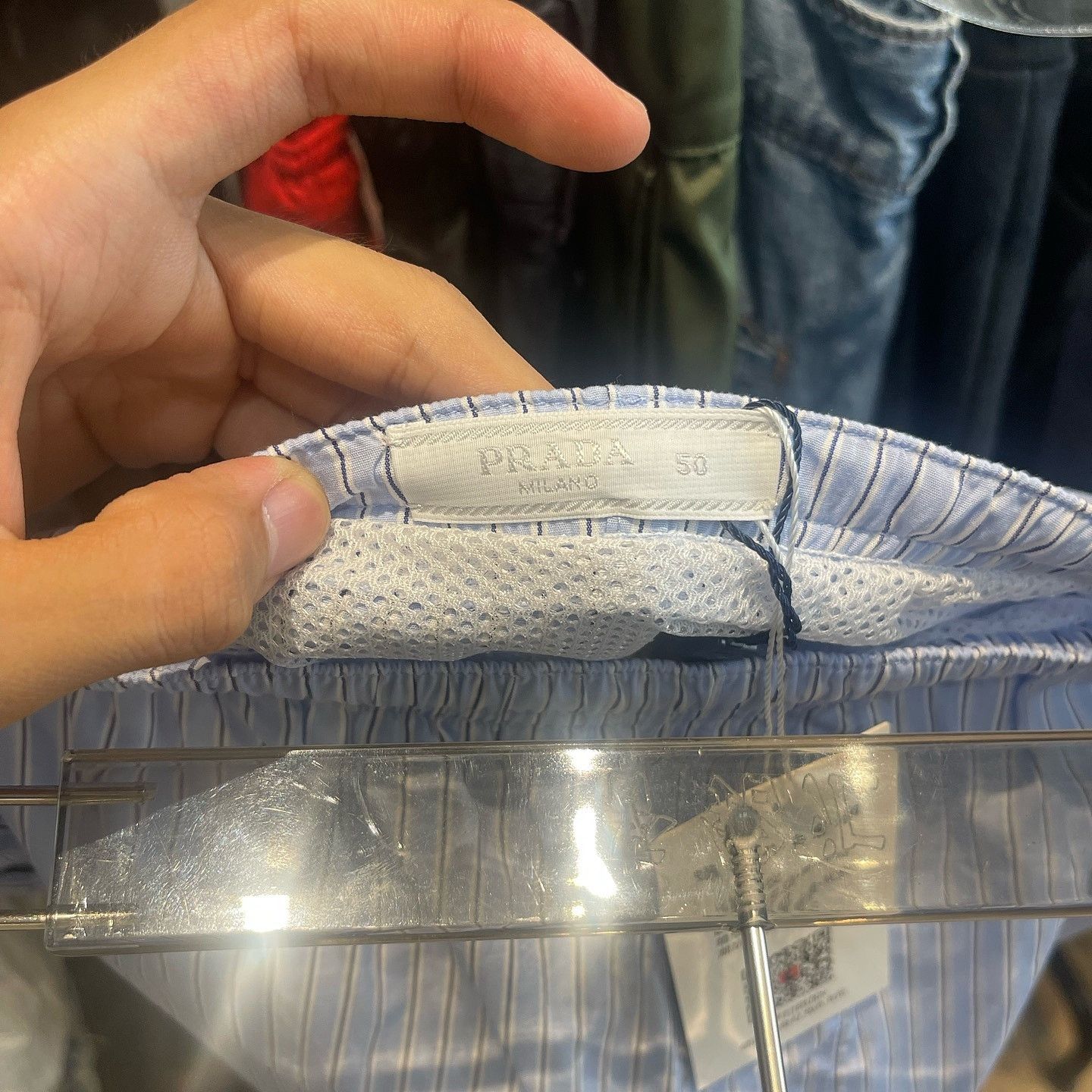Prada Prada Striped Cotton Shorts Size 34 Size US 34 / EU 50 - 3 Thumbnail