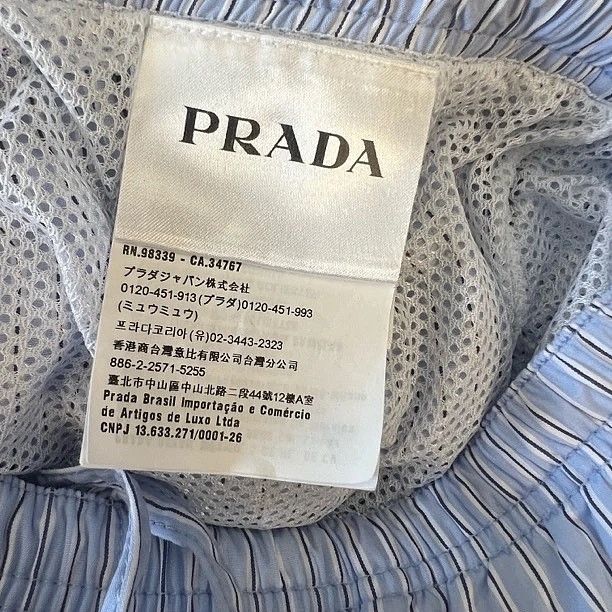 Prada Prada Striped Cotton Shorts Size 34 Size US 34 / EU 50 - 4 Thumbnail