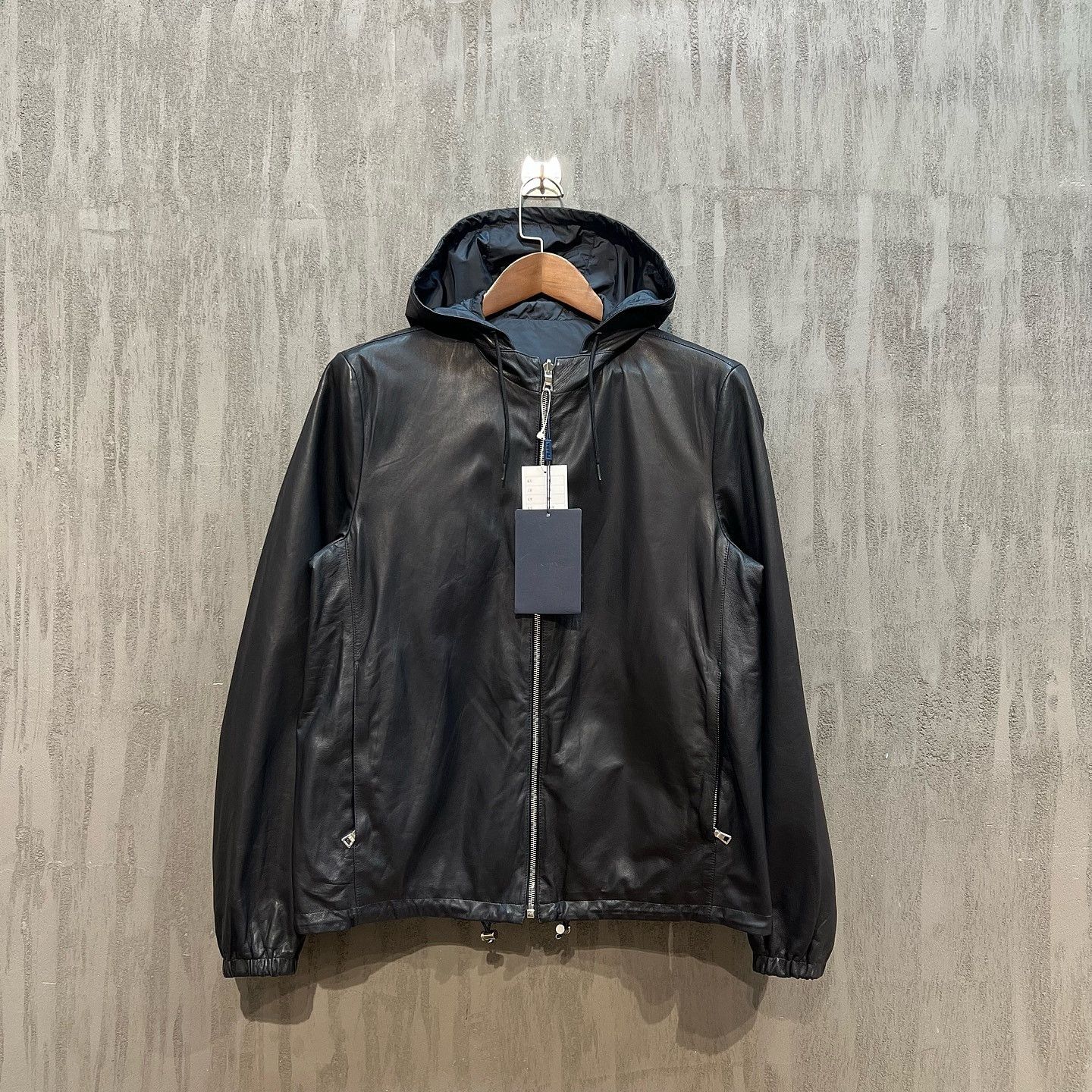 Prada Prada Hooded Leather Jacket Size 48 Size US M / EU 48-50 / 2 - 6 Thumbnail