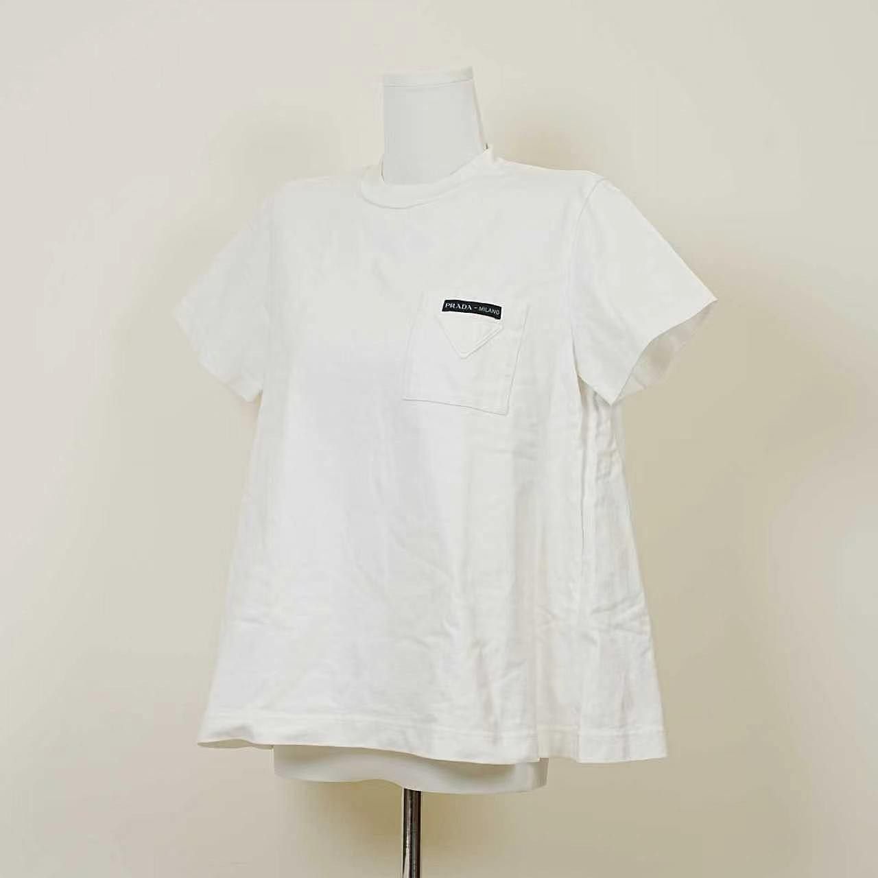 Prada Prada Logo Pocket T-Shirt White Size S Size US S / EU 44-46 / 1 - 5 Thumbnail
