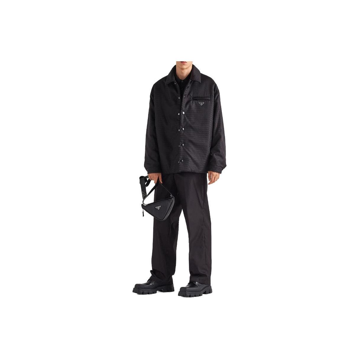 Prada Prada Re-Nylon Monogram Shirt Jacket Size M Size US M / EU 48-50 / 2 - 7 Thumbnail